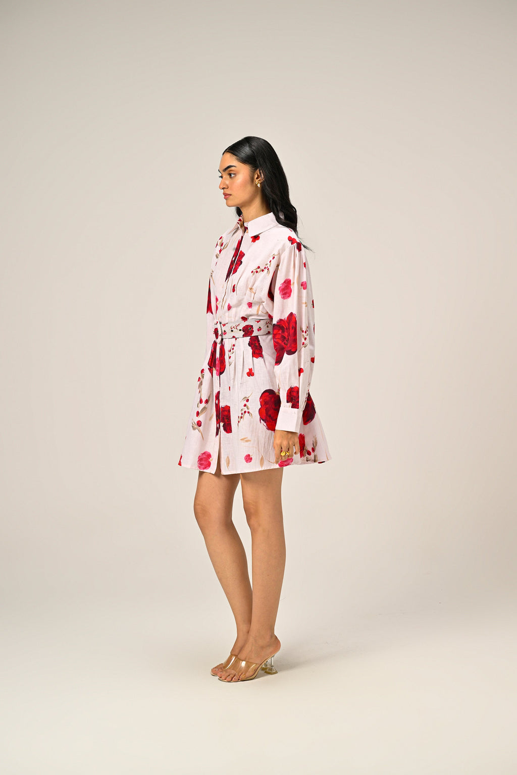 Cloud Petal – Mini Shirt Dress