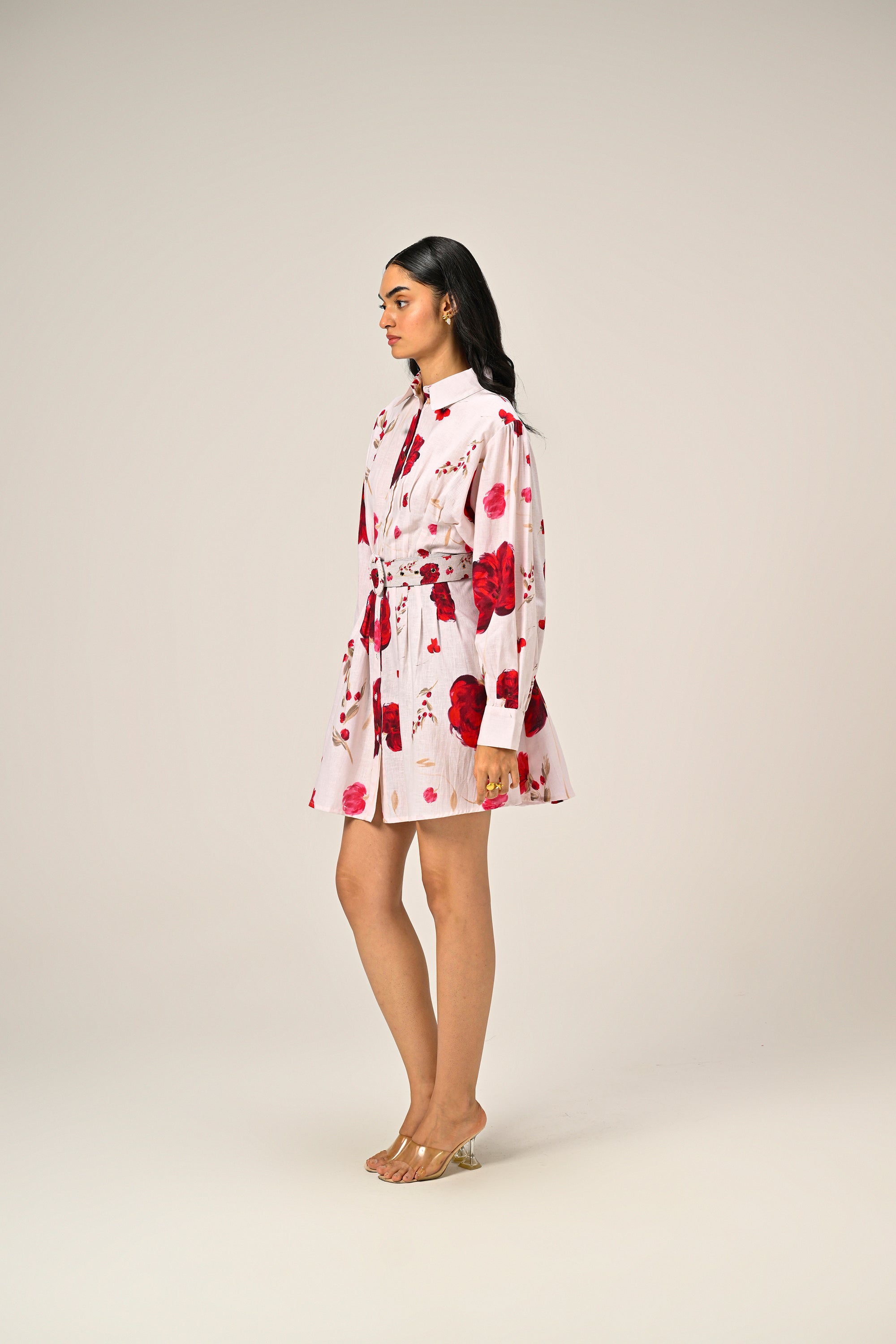 Cloud Petal – Mini Shirt Dress
