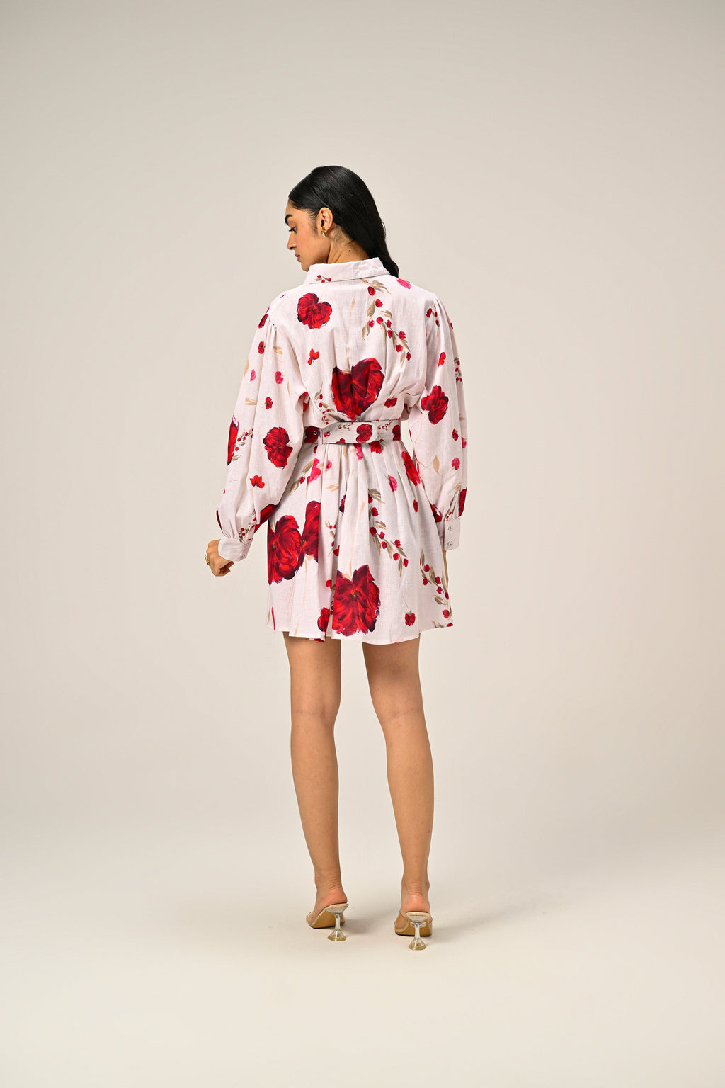 Cloud Petal – Mini Shirt Dress