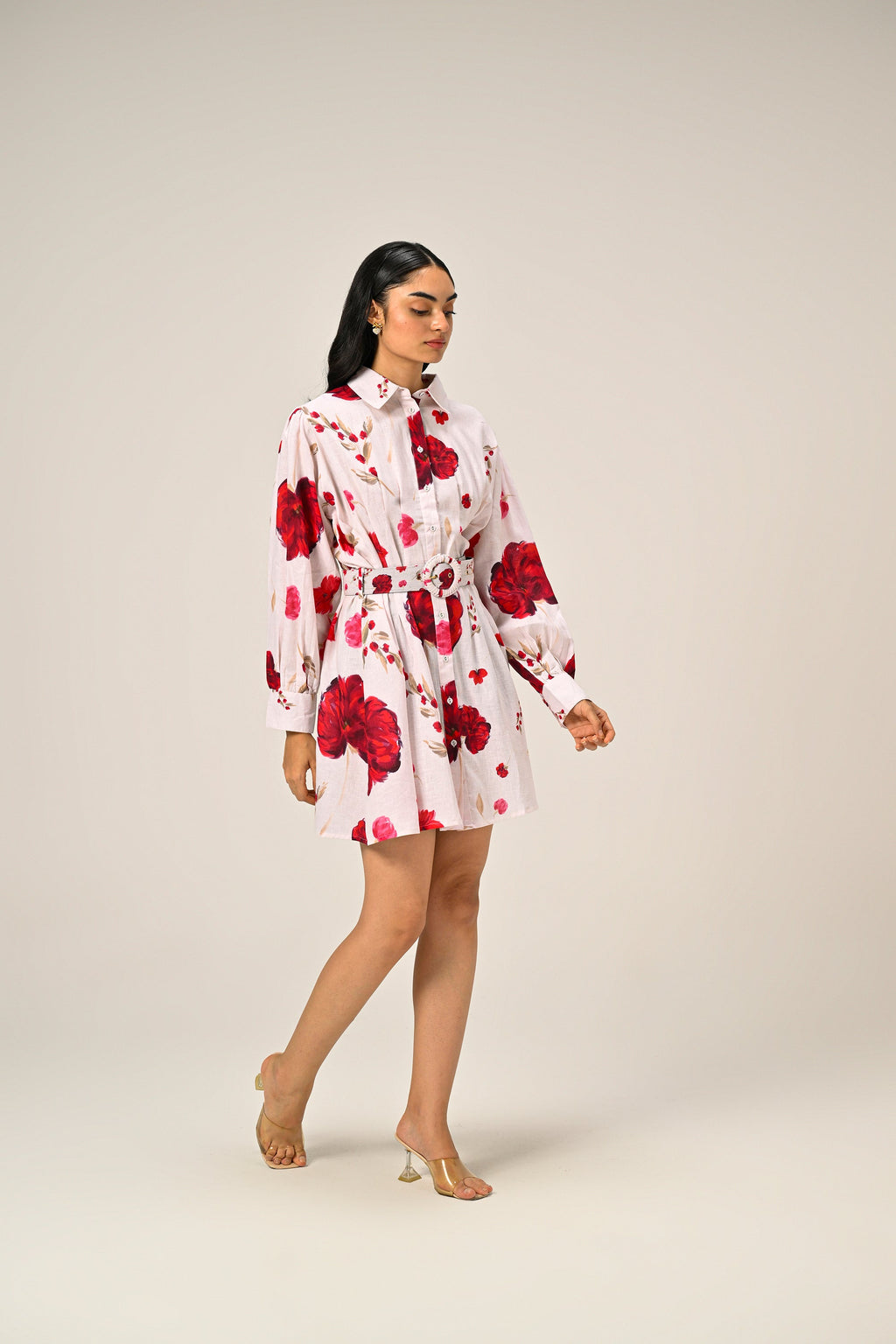 Cloud Petal – Mini Shirt Dress