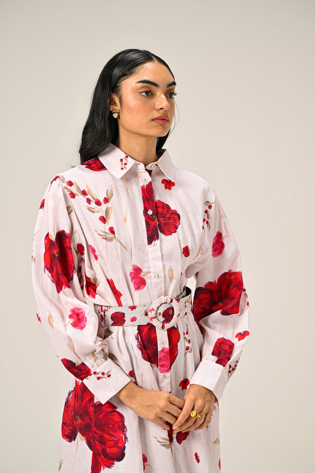 Cloud Petal – Mini Shirt Dress