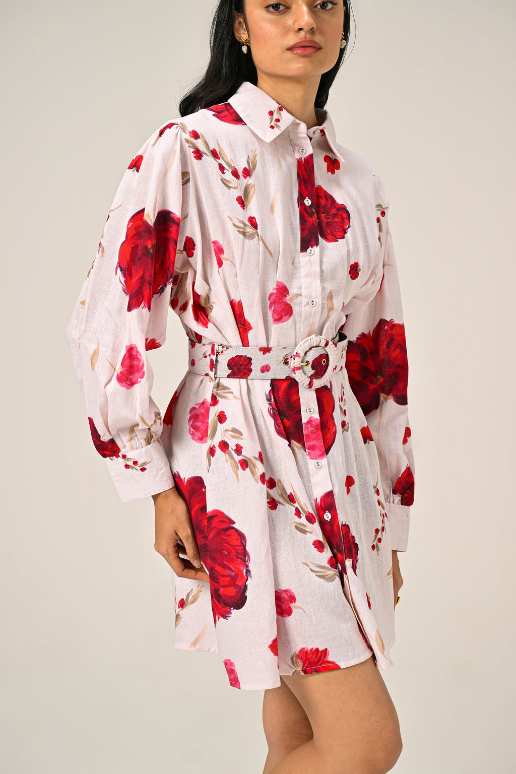 Cloud Petal – Mini Shirt Dress