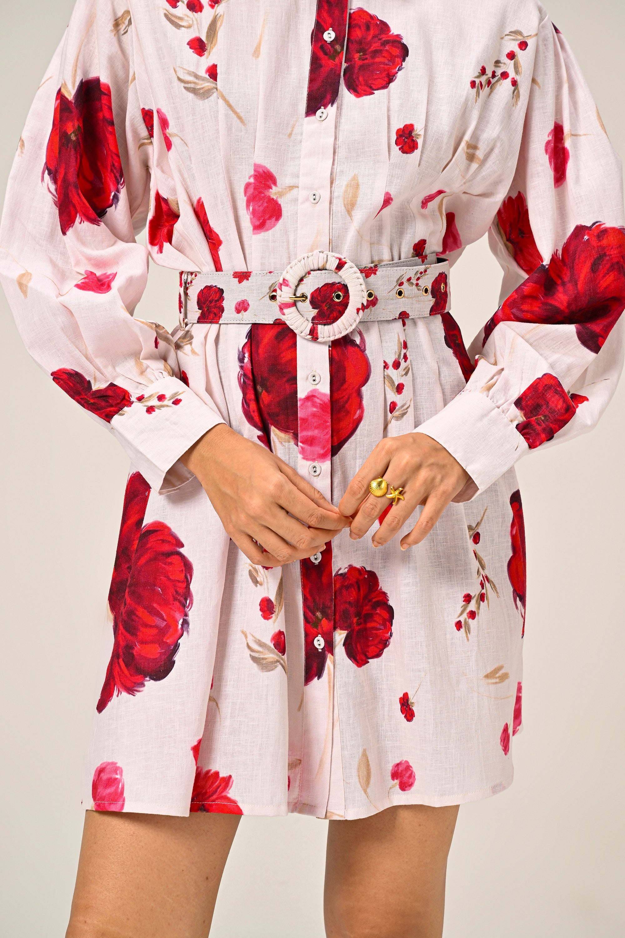 Cloud Petal – Mini Shirt Dress