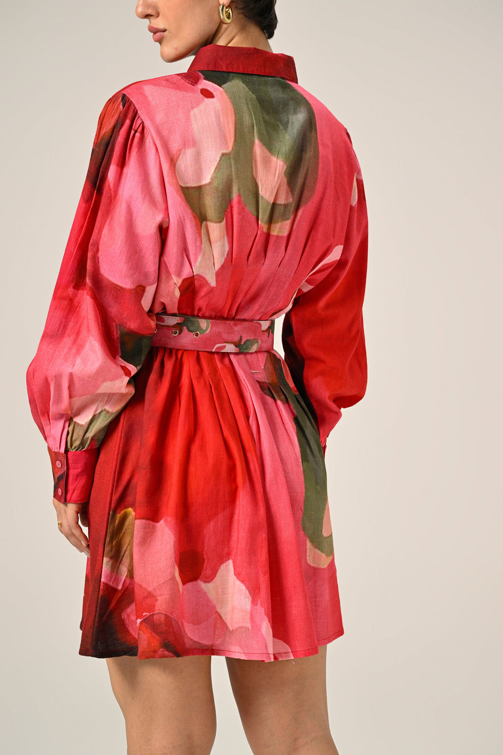 Rosé Flame – Mini Shirt Dress