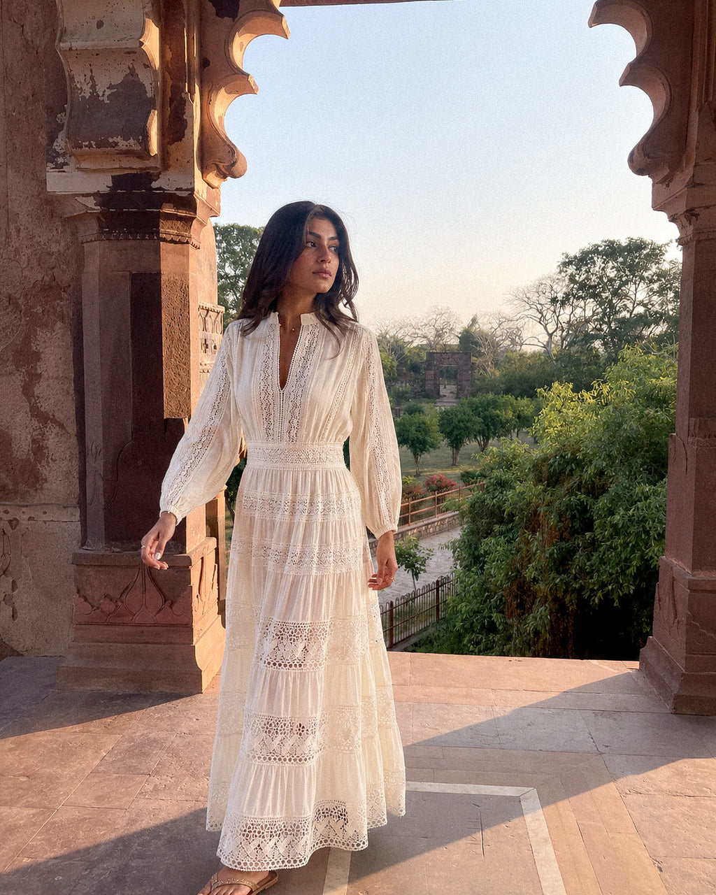 Diya in Atelier Lace Cream Dress
