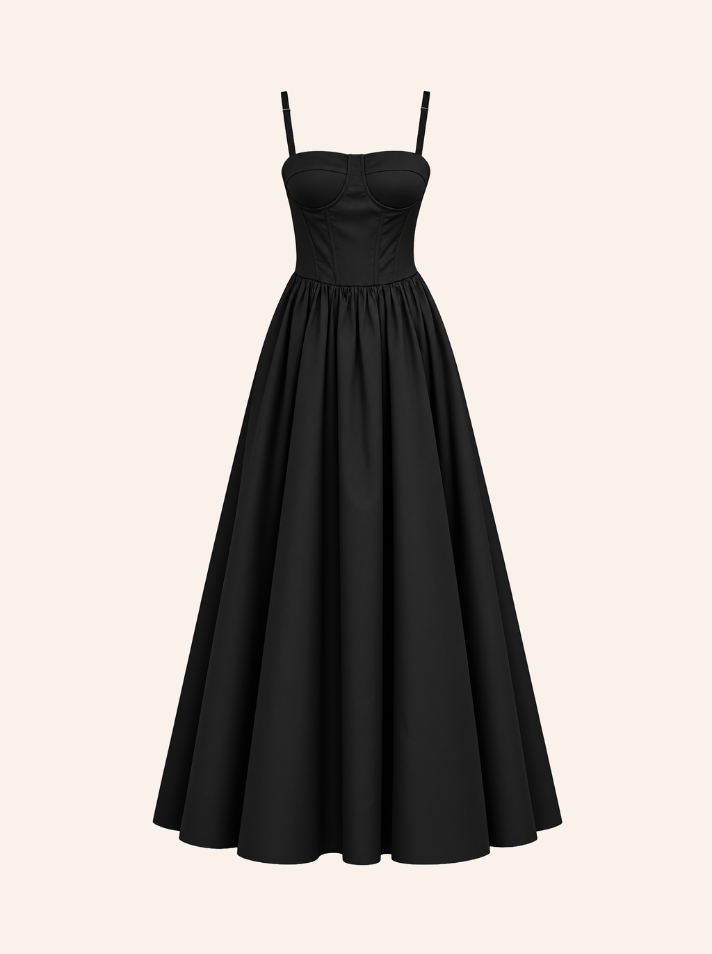 Margot Black Corset Maxi Dress