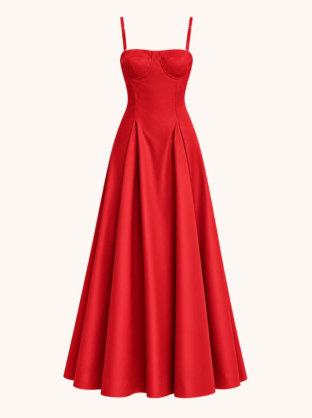 Odette Red Flared Maxi Dress
