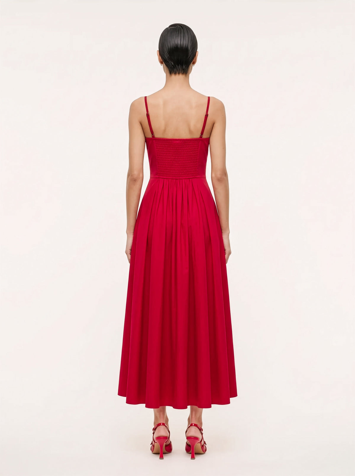 Odette Red Flared Maxi Dress