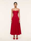 Odette Red Flared Maxi Dress