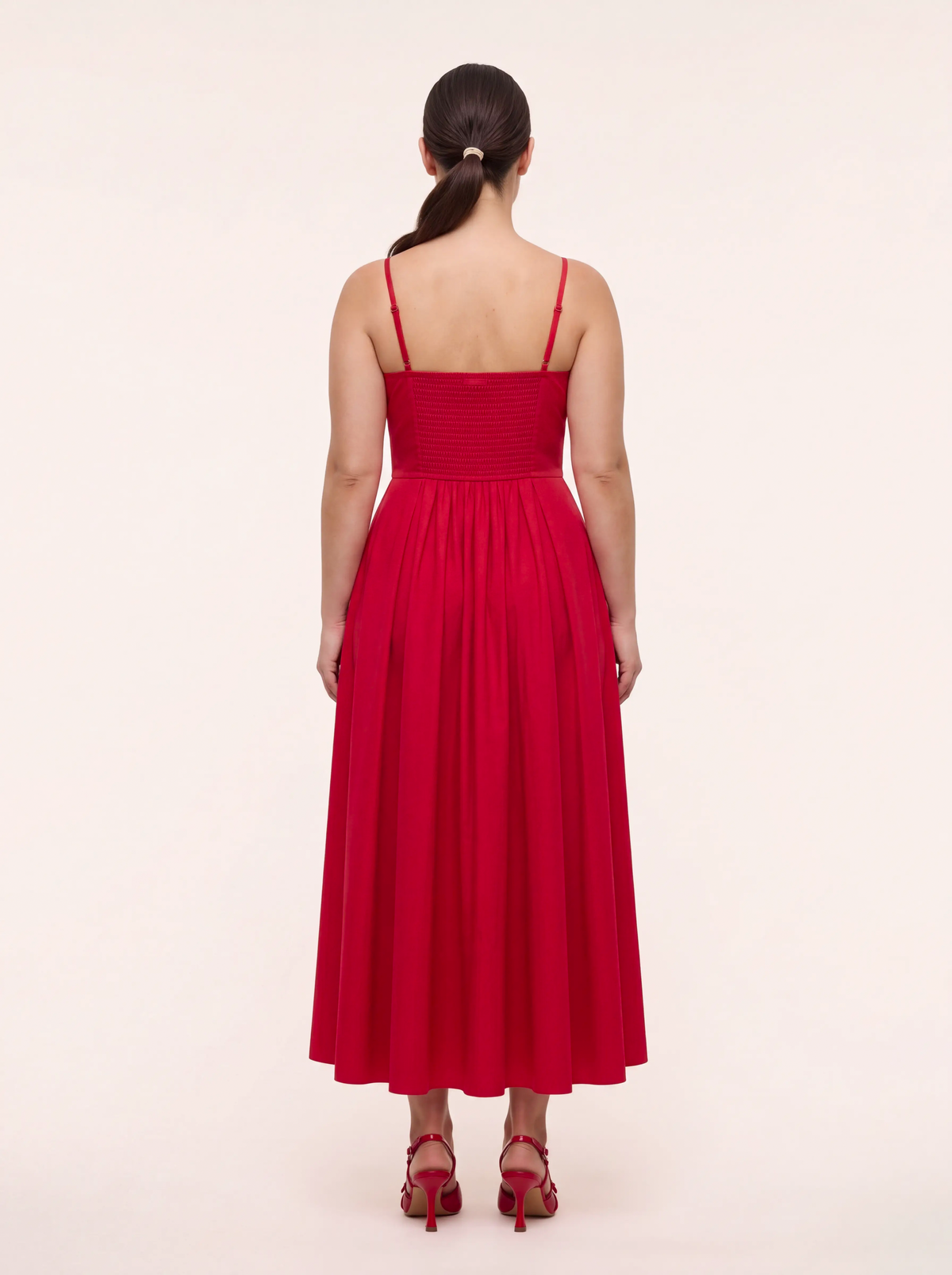 Odette Red Flared Maxi Dress