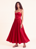 Margot Red Corset Maxi Dress