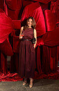 Ababeel in Wine Gallery Maxi Dress