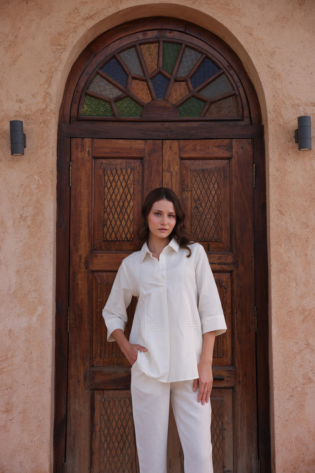 Jomon Linen Co-ord Set - Ivory