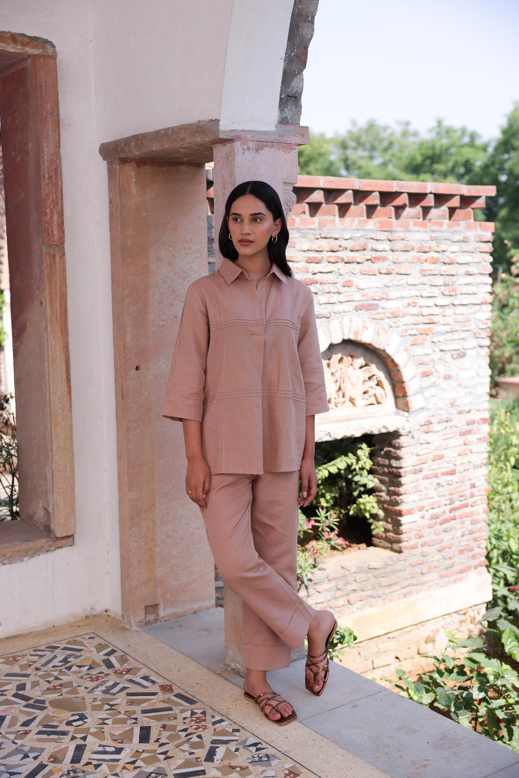 Jomon Linen Co-ord Set - Beige