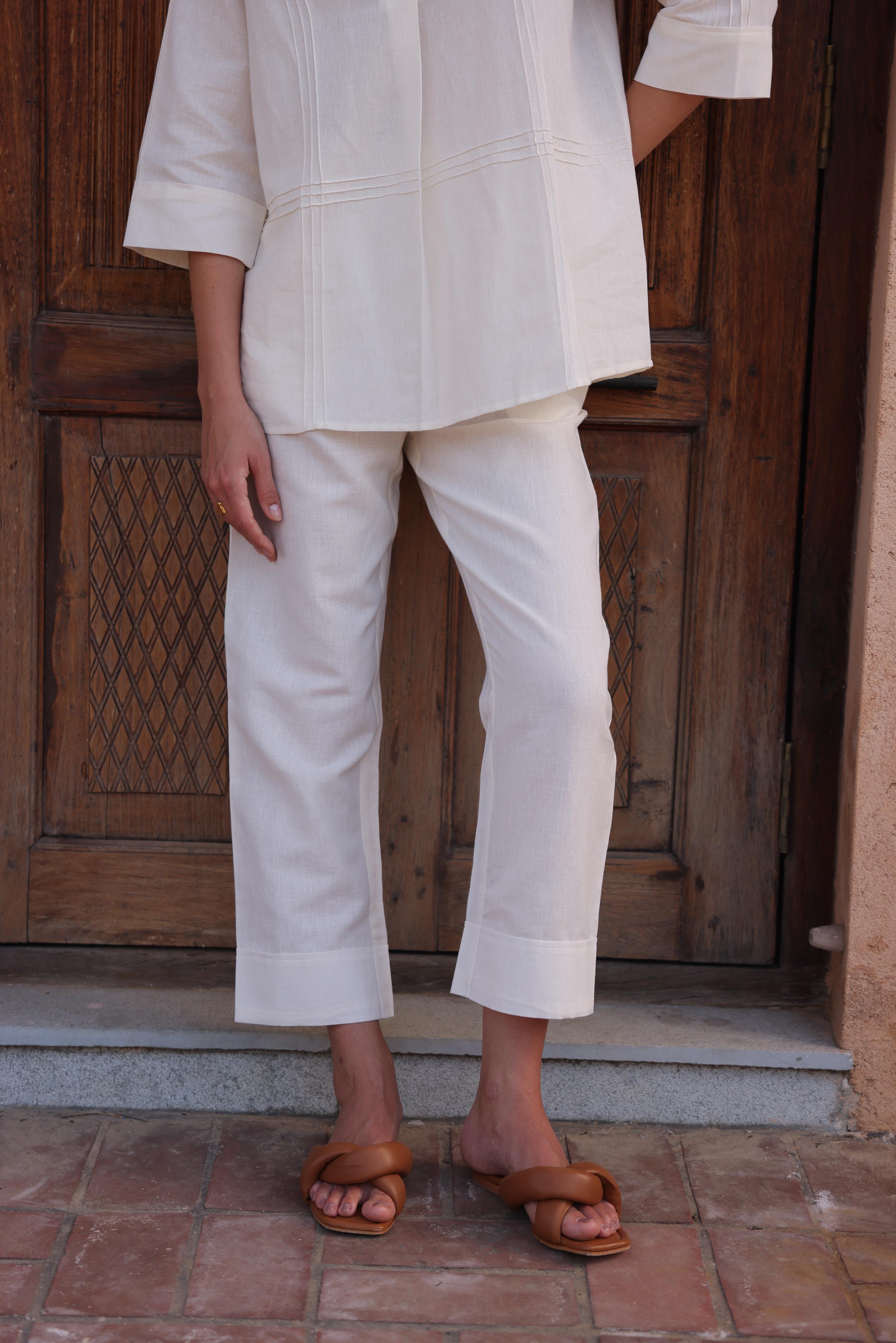 Jomon Linen Co-ord Set - Ivory