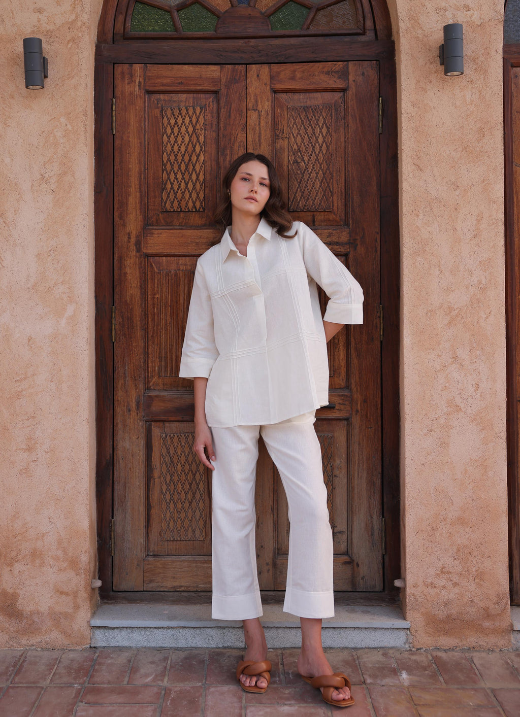Jomon Linen Co-ord Set - Ivory