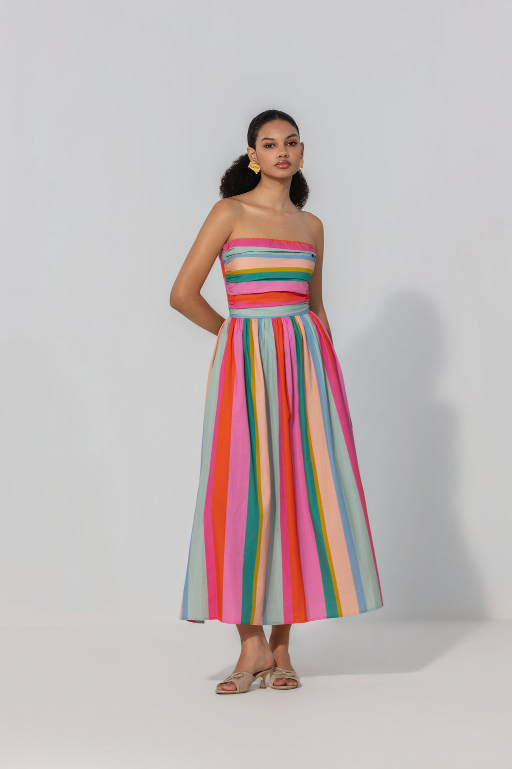 Painted Stripe Maxi Dress