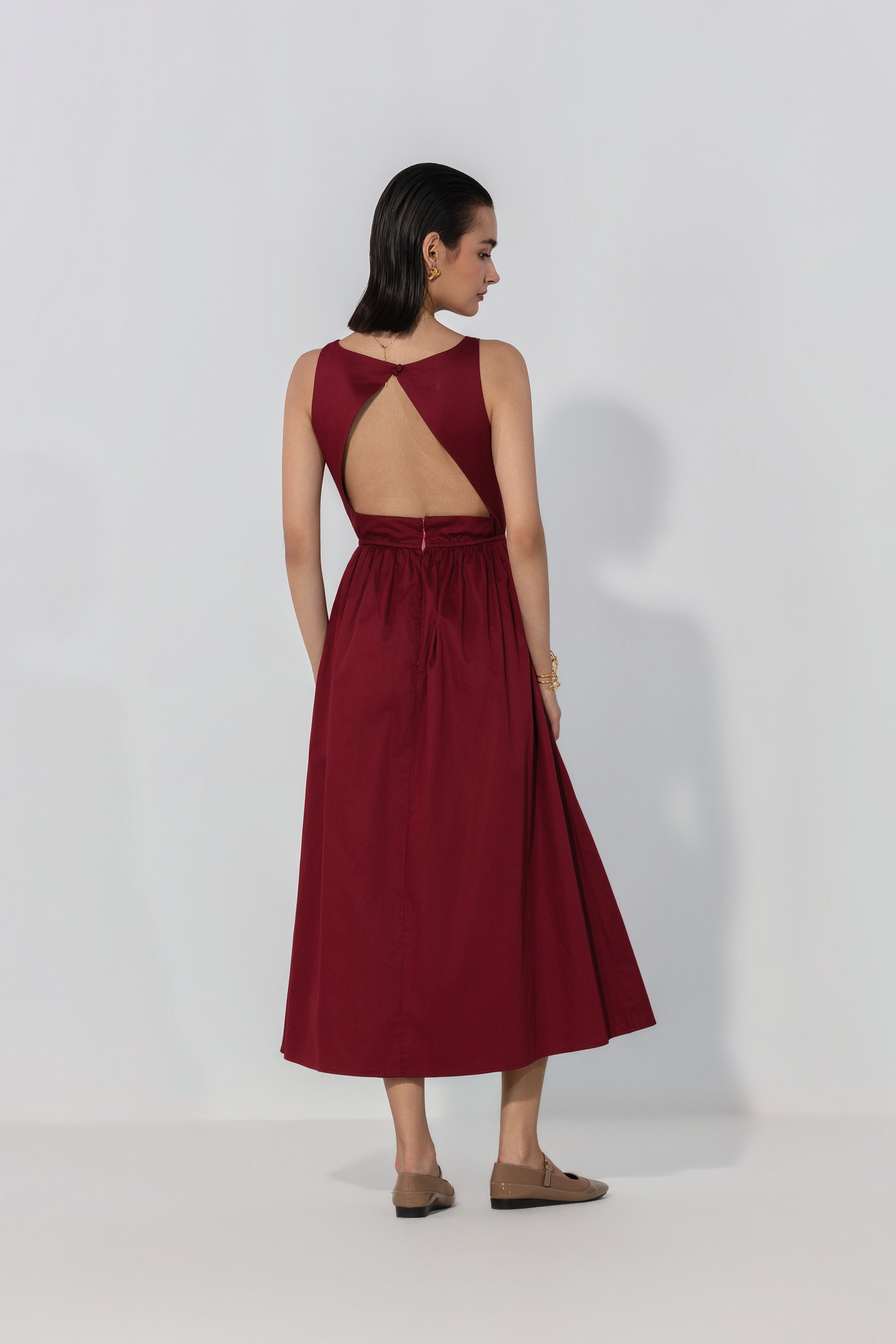 Burgundy Gallery Maxi Dress