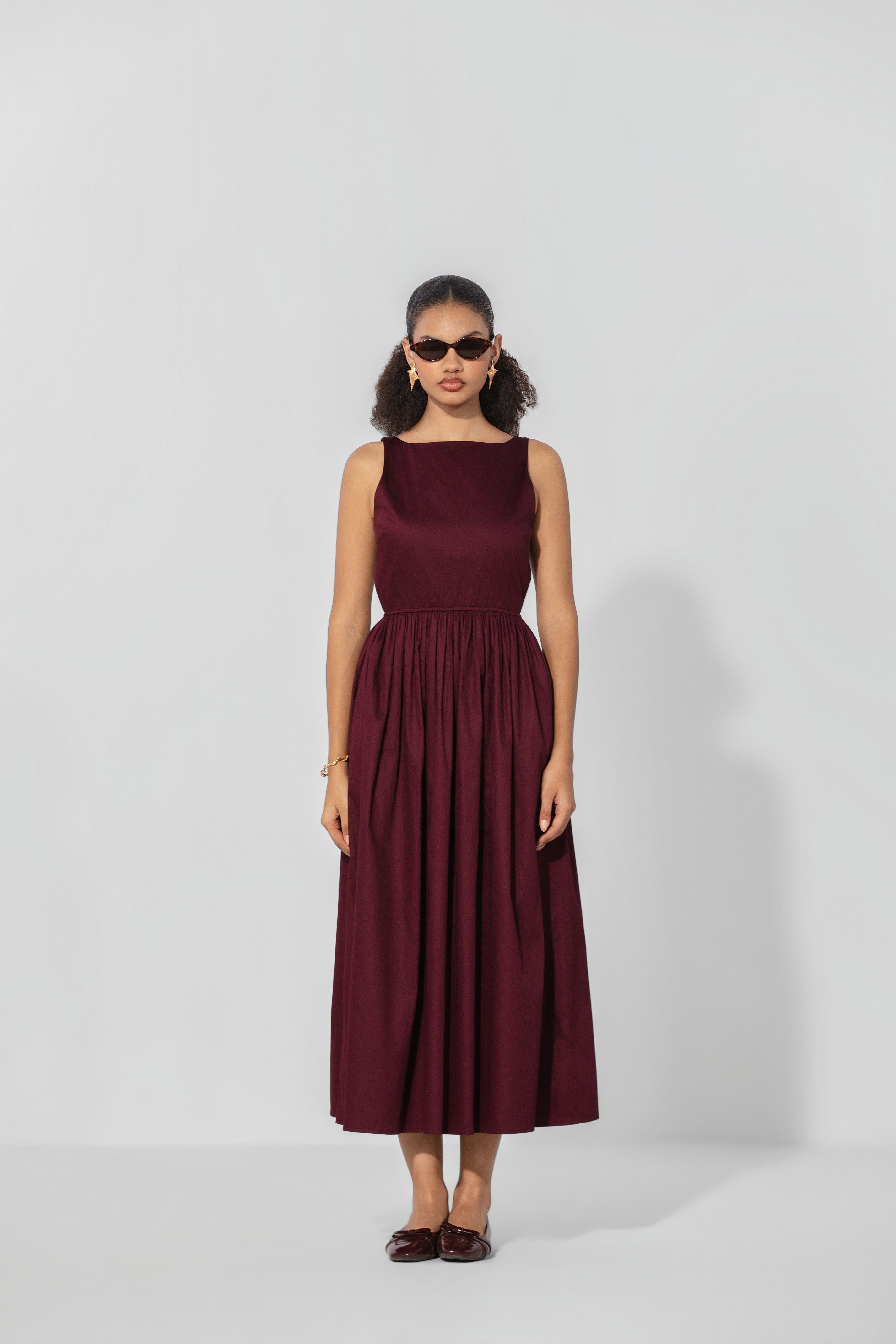 Ababeel in Wine Gallery Maxi Dress