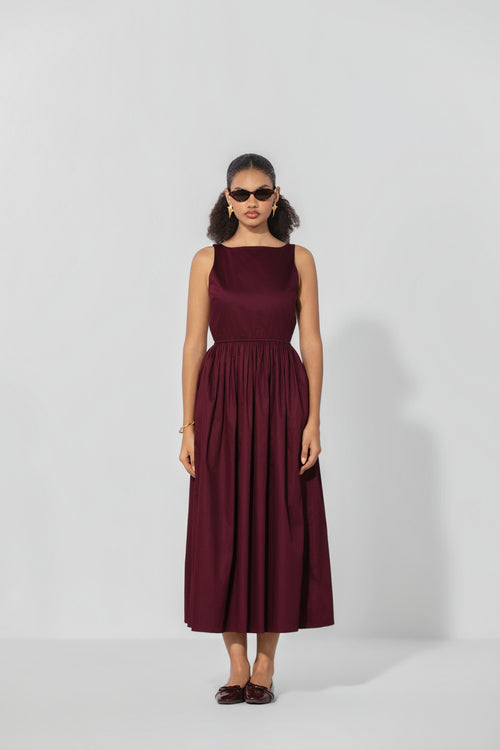 Ababeel in Wine Gallery Maxi Dress