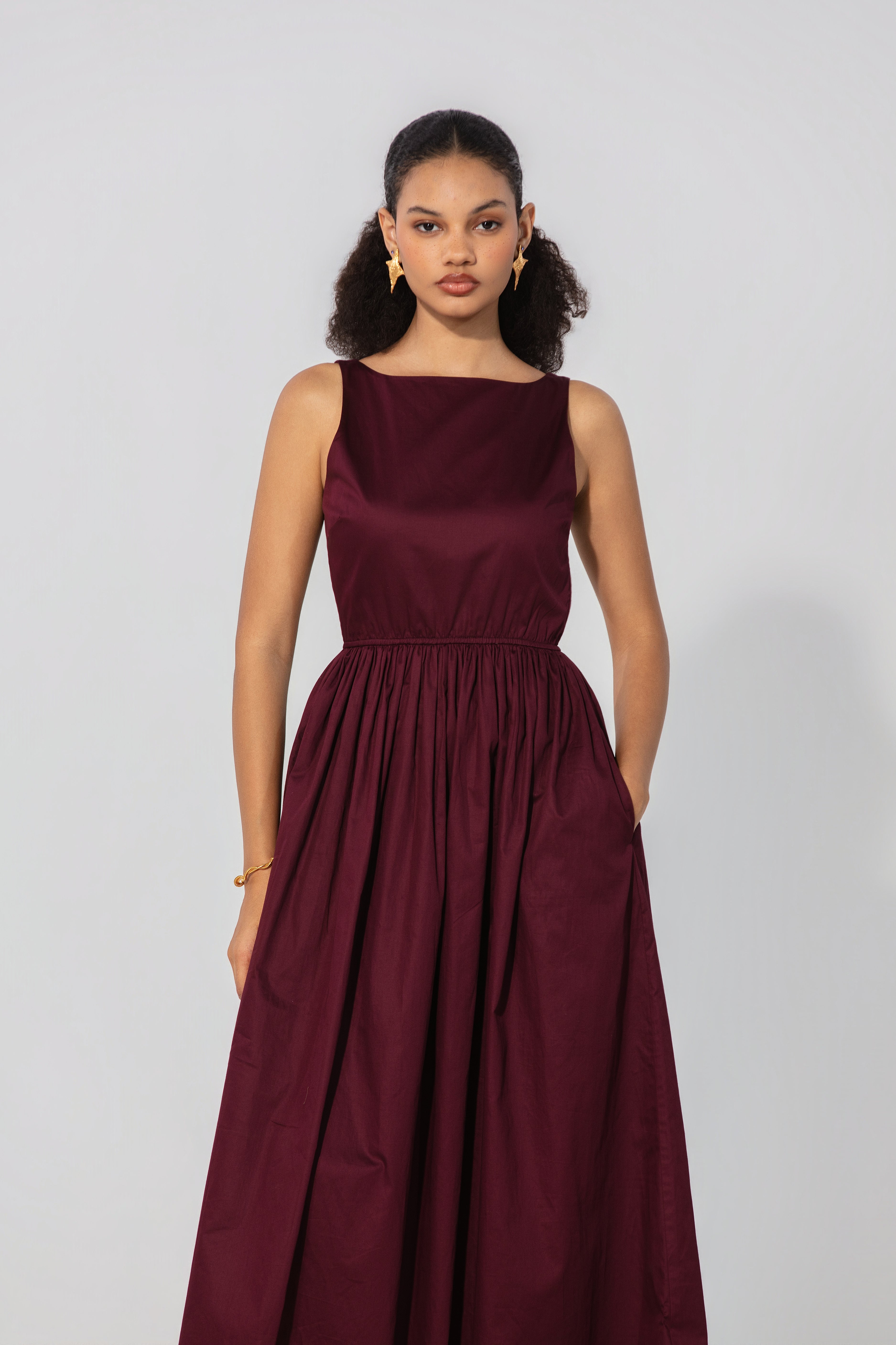 Ababeel in Wine Gallery Maxi Dress