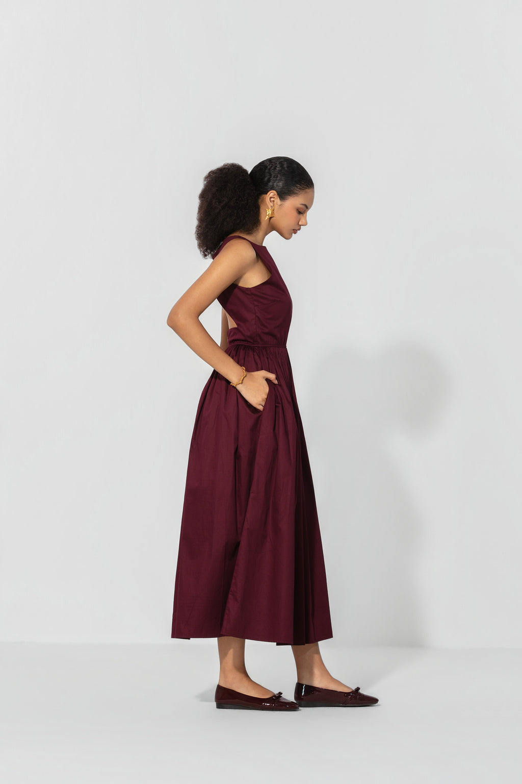Ababeel in Wine Gallery Maxi Dress