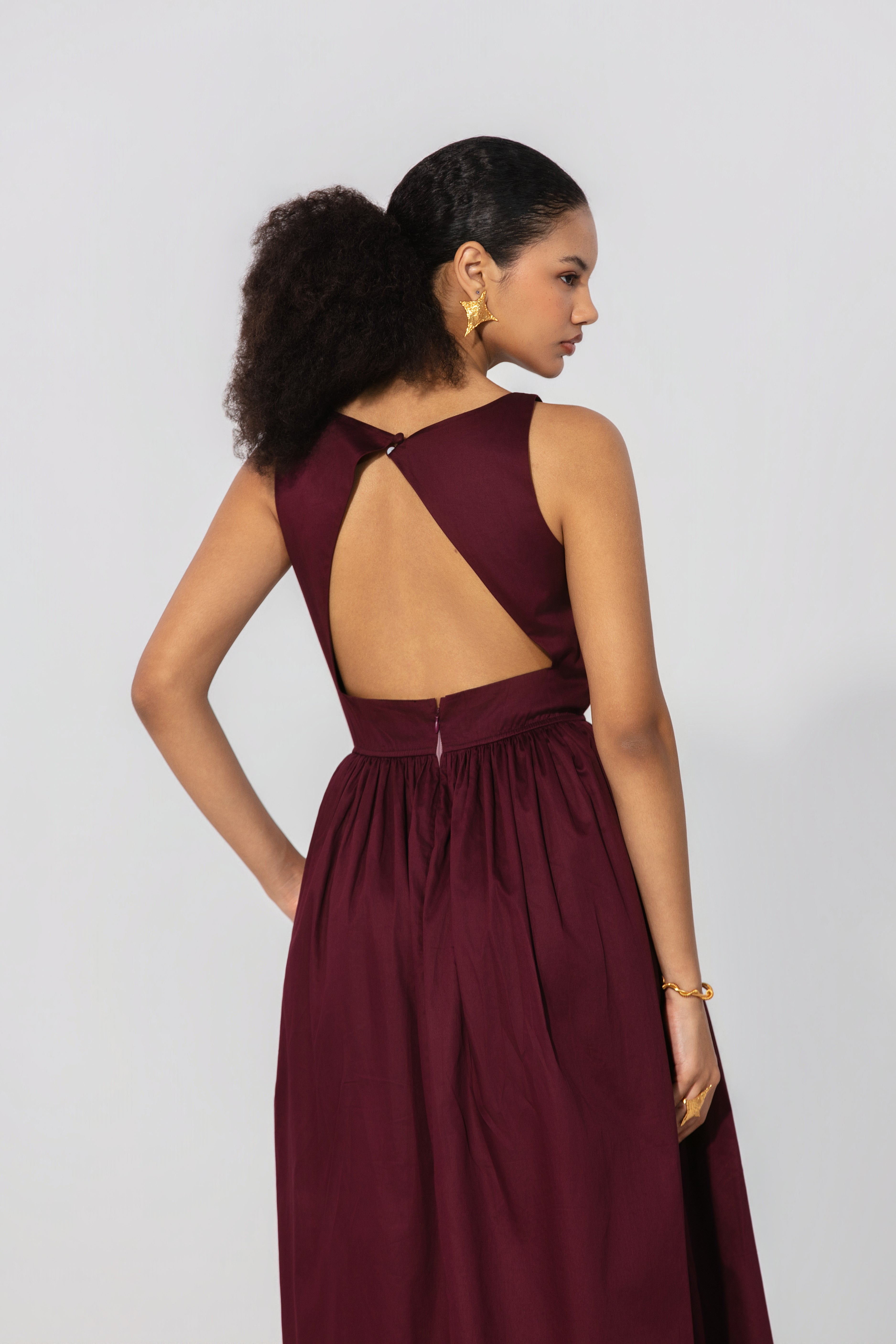 Ababeel in Wine Gallery Maxi Dress