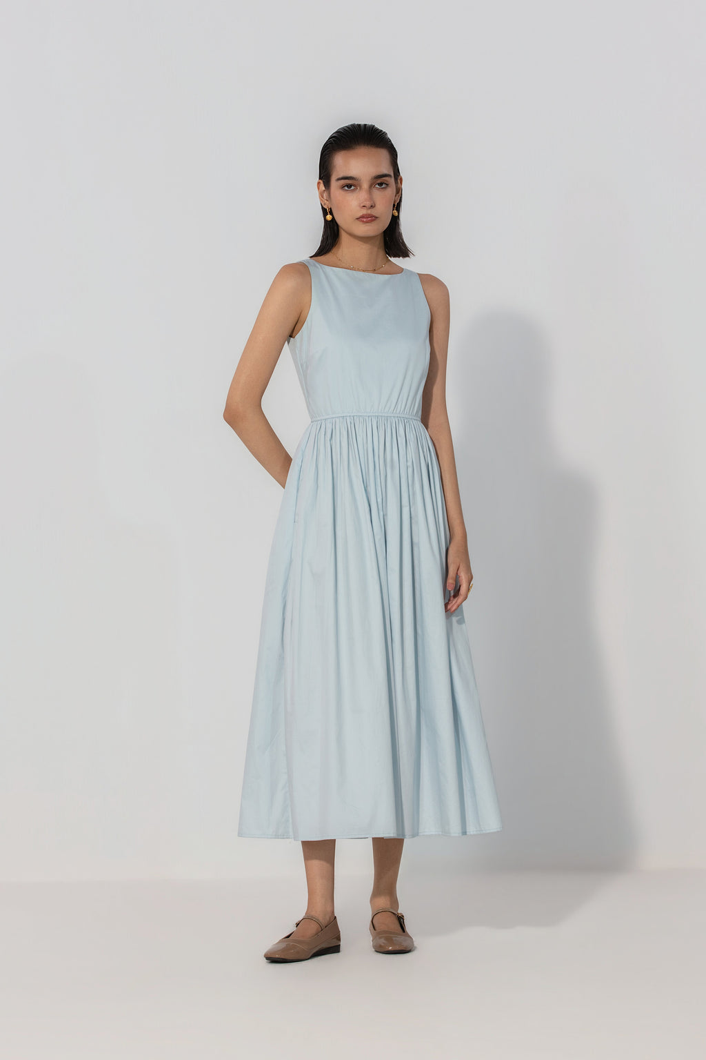 Powder Blue Gallery Maxi Dress