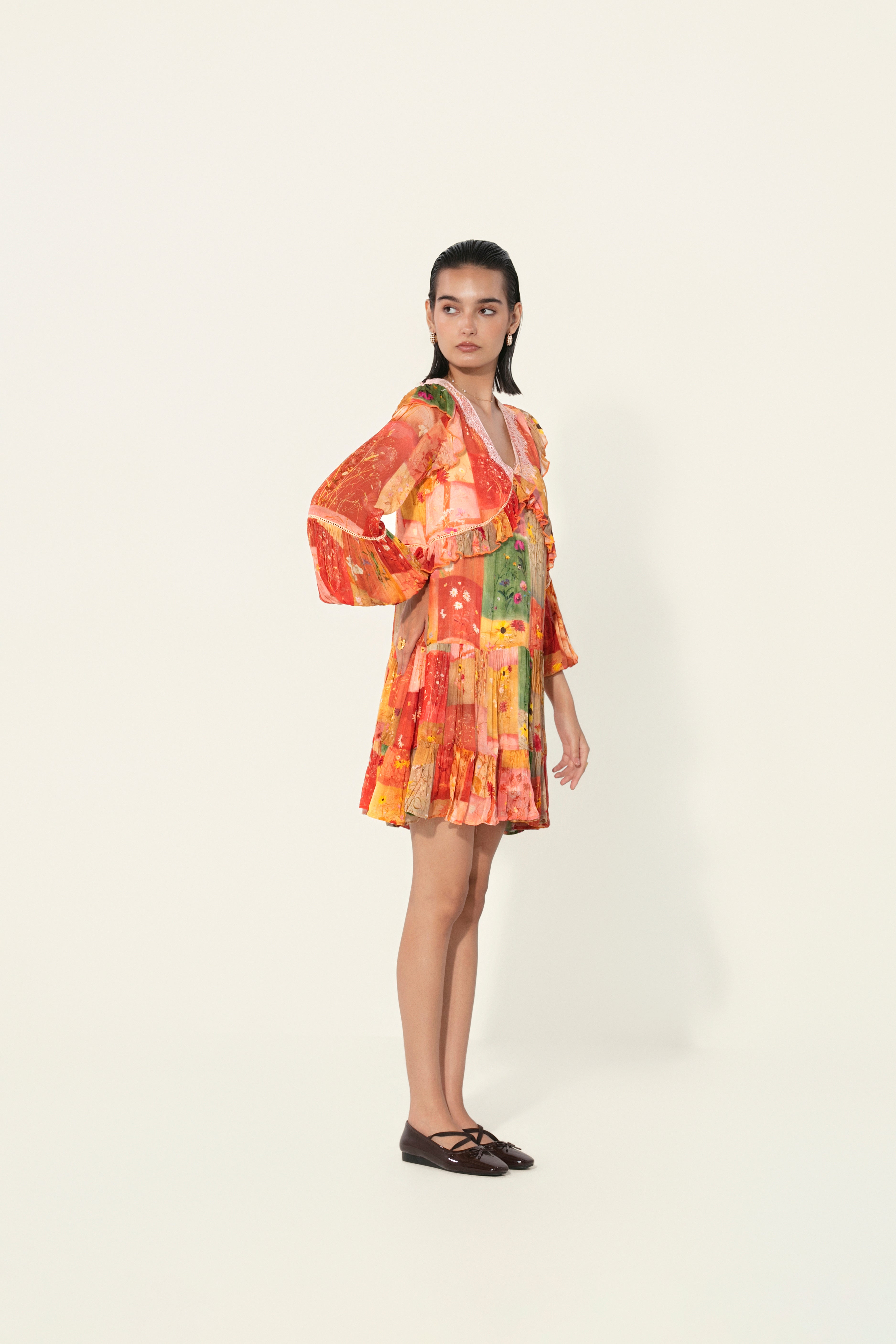 Vijaya Ruffle-Trim Mini Dress
