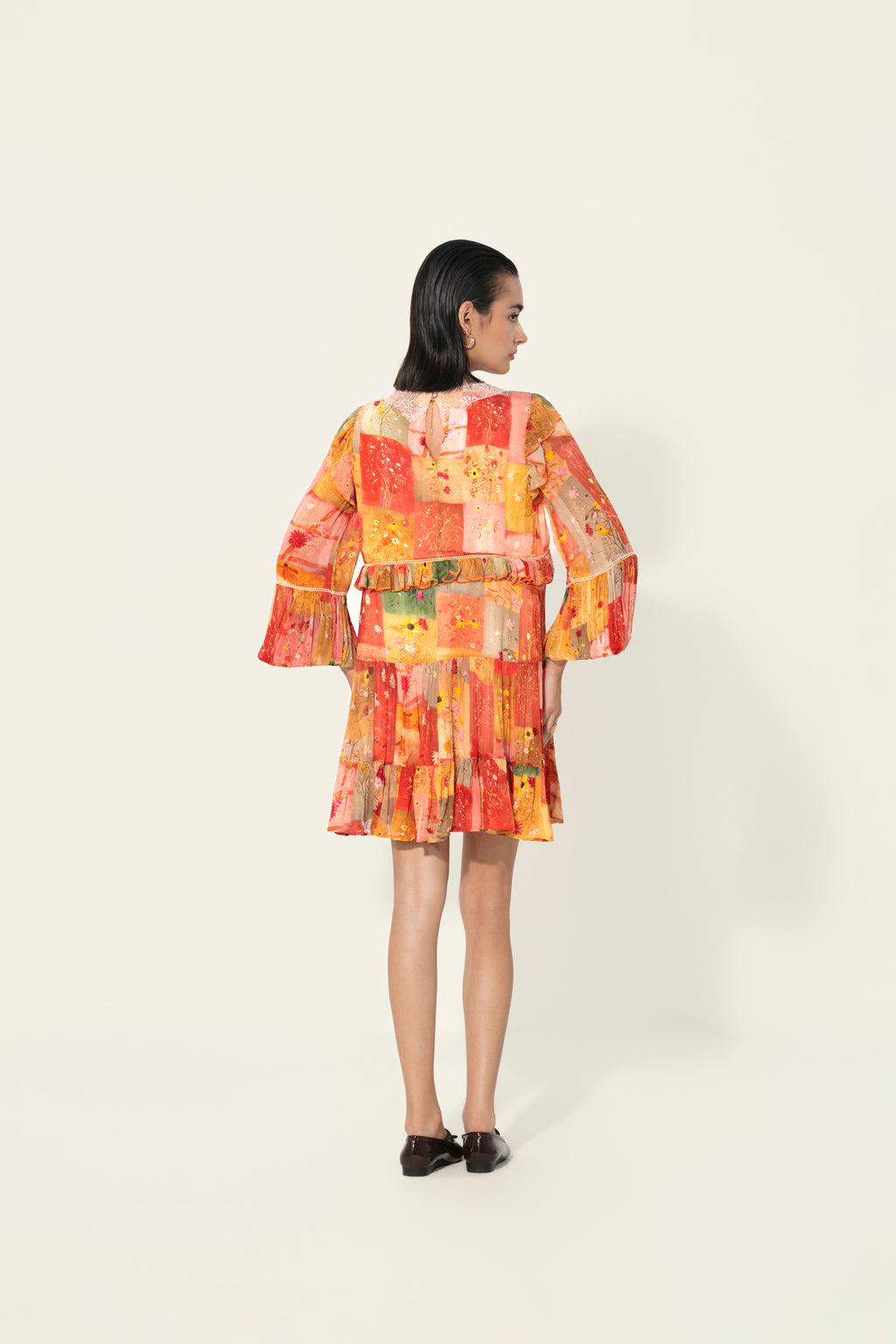 Vijaya Ruffle-Trim Mini Dress