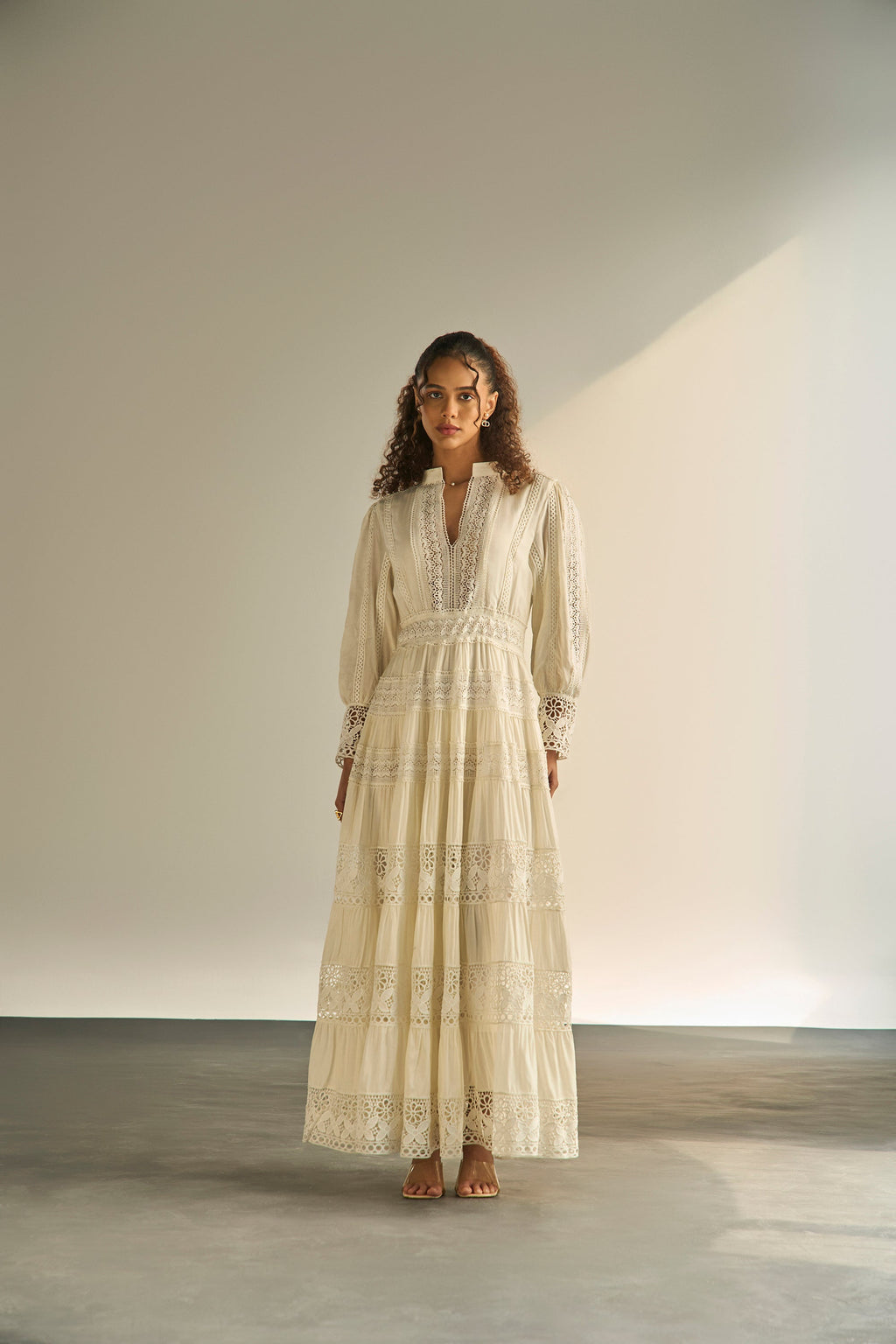 Diya in Atelier Lace Cream Dress