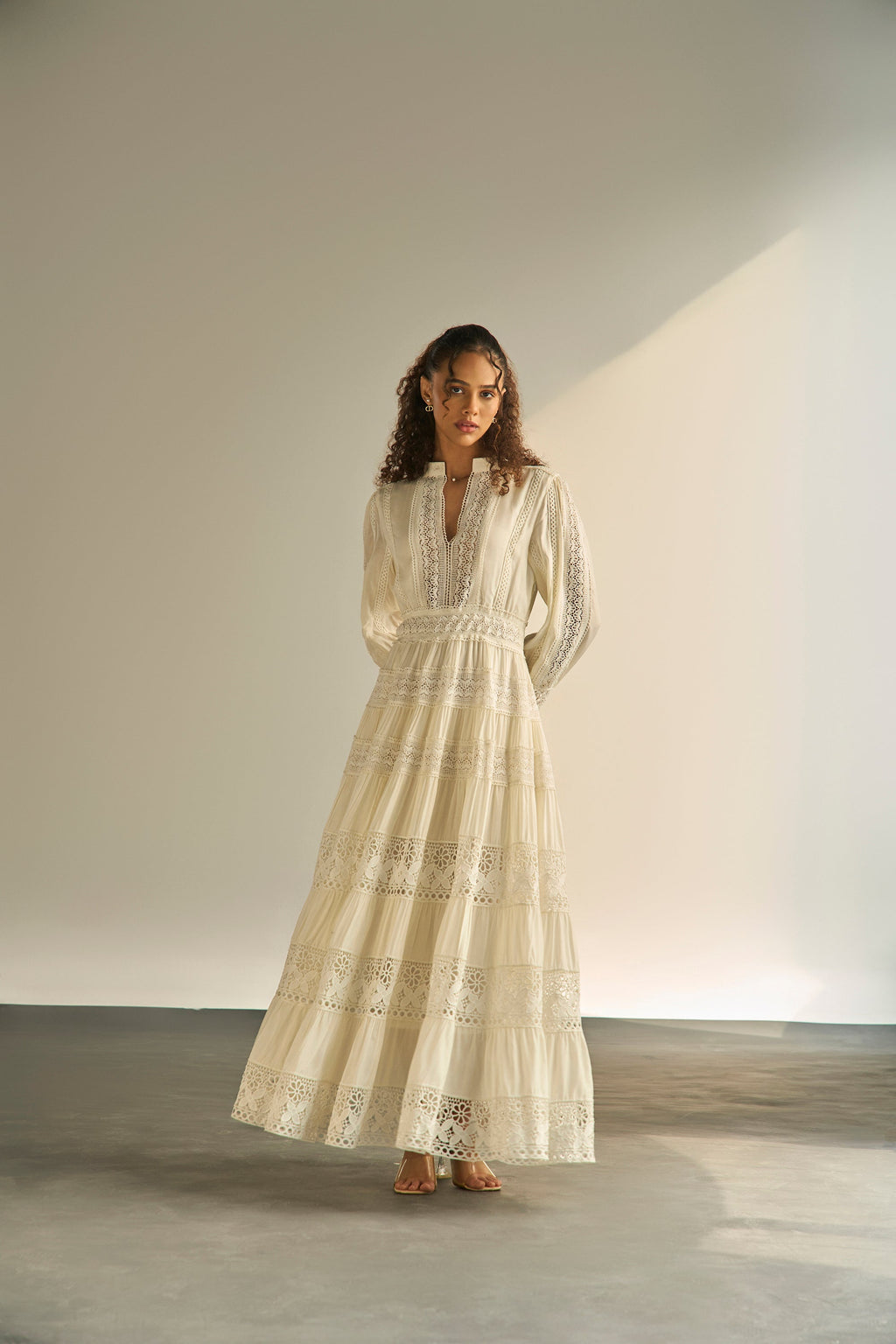 Diya in Atelier Lace Cream Dress