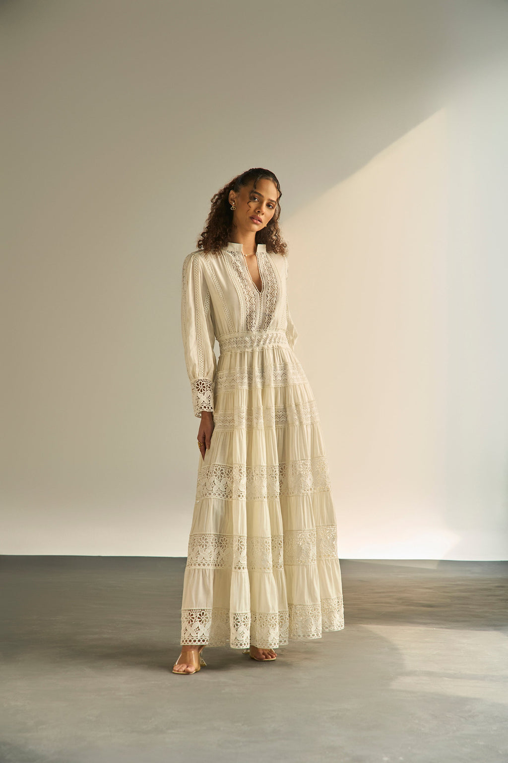 Diya in Atelier Lace Cream Dress