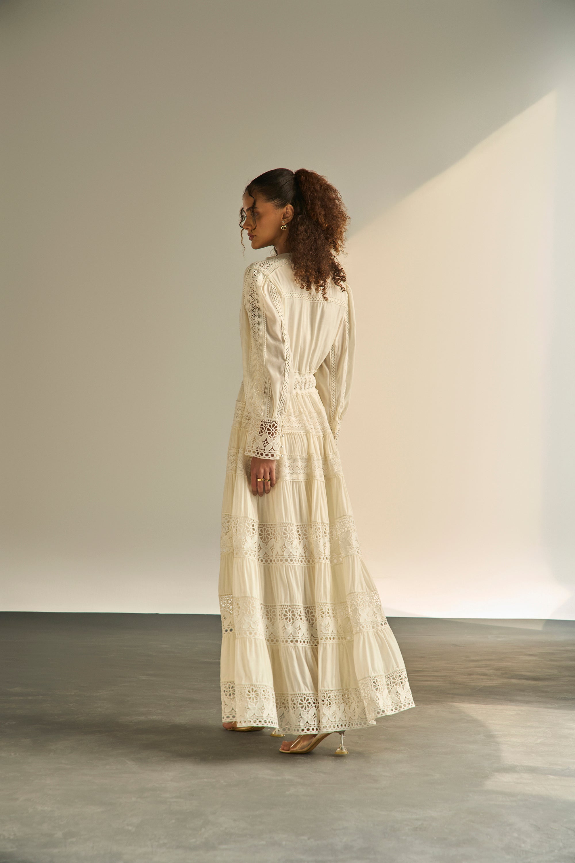 Diya in Atelier Lace Cream Dress