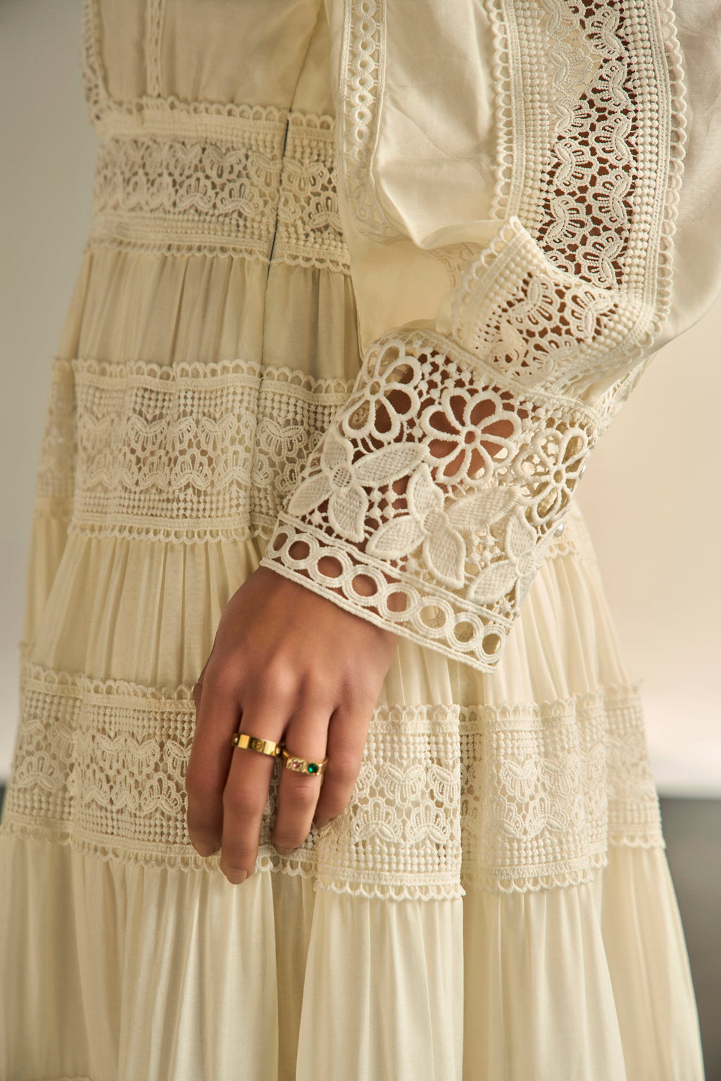 Diya in Atelier Lace Cream Dress