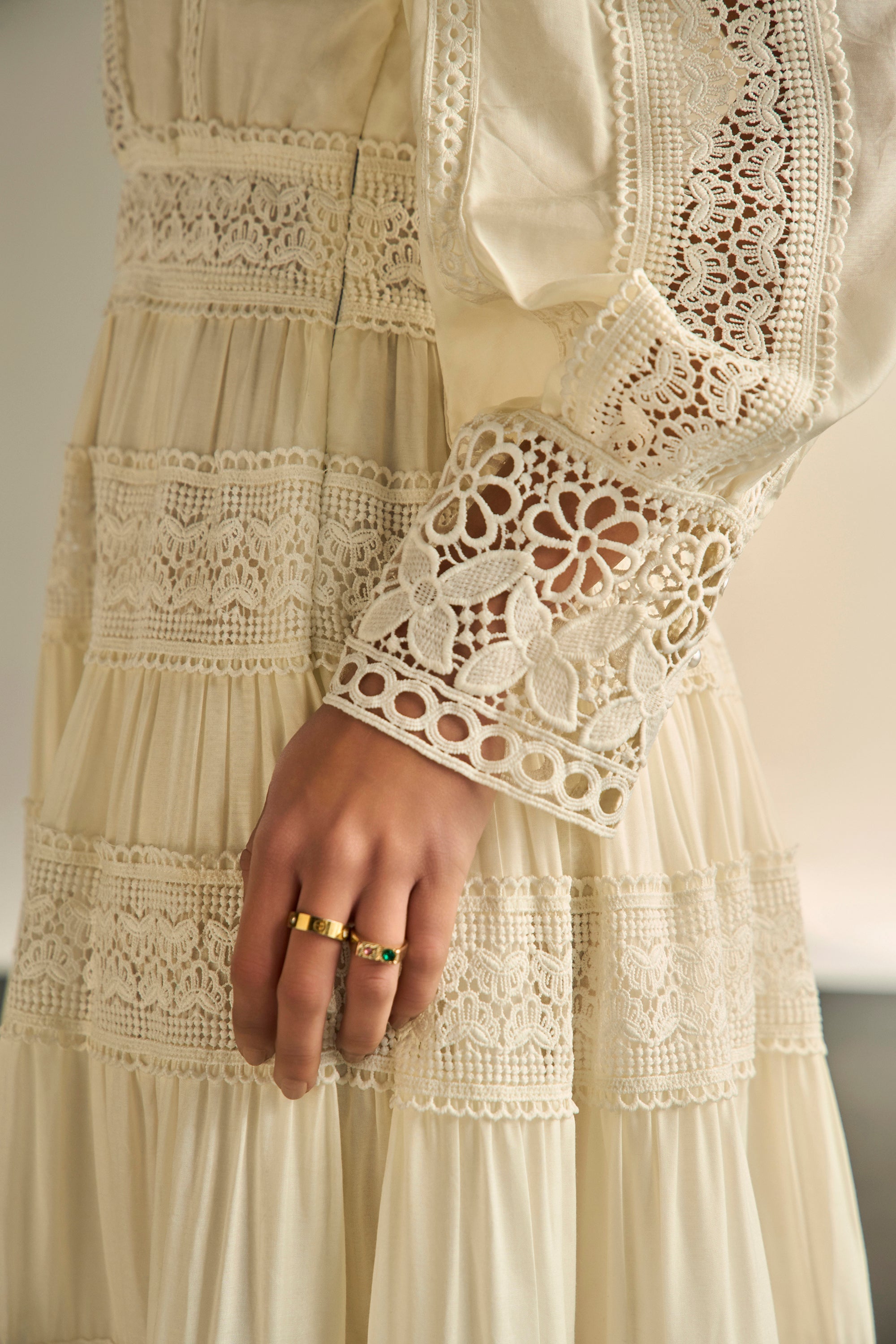 Diya in Atelier Lace Cream Dress