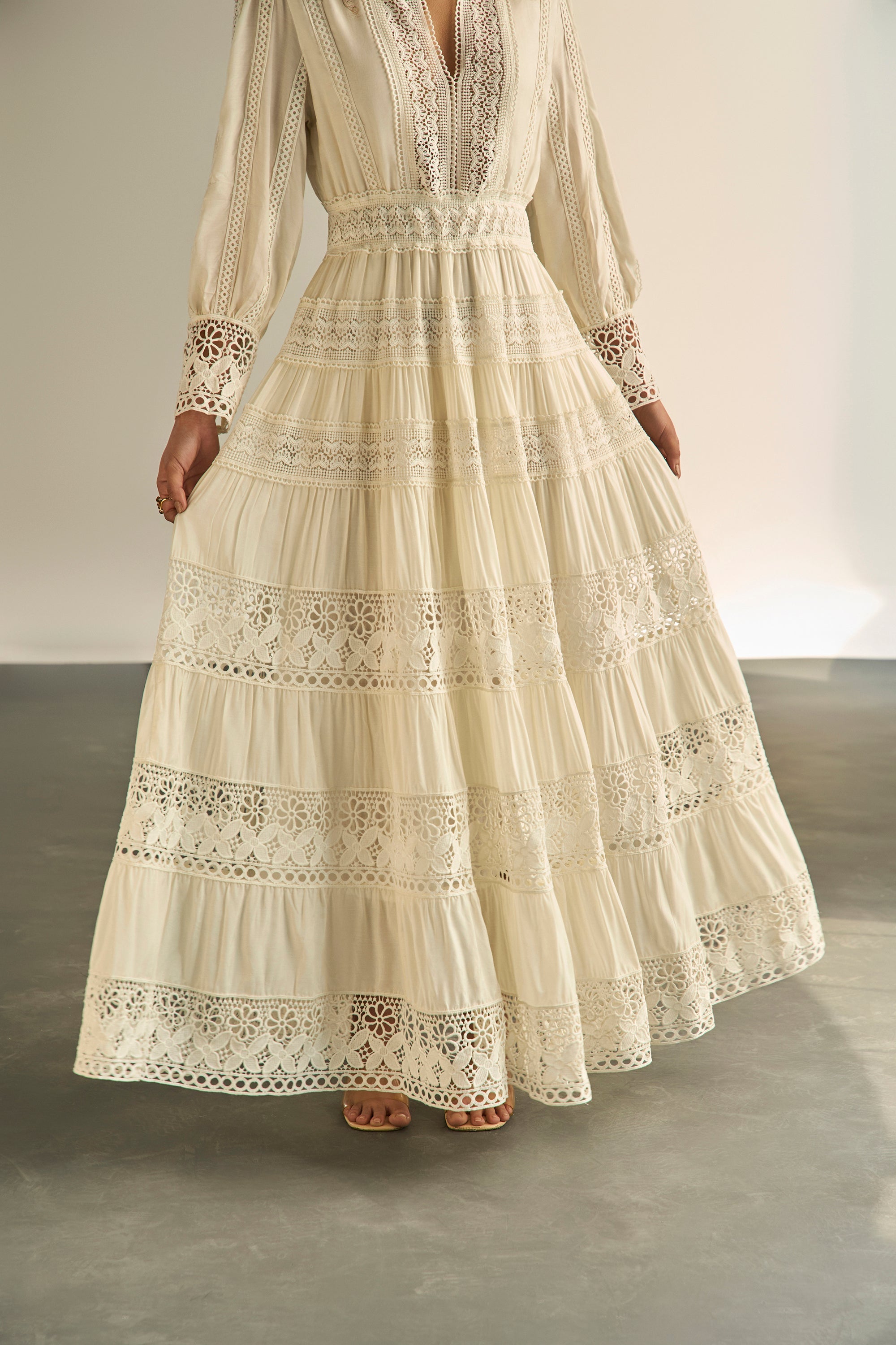 Diya in Atelier Lace Cream Dress