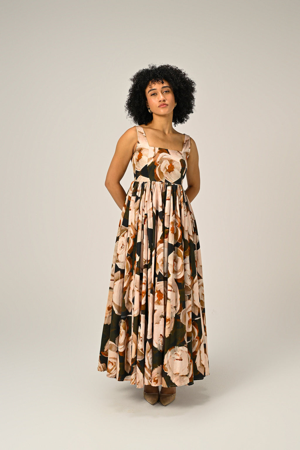 Blush Dusk Full-Flare Maxi Dress