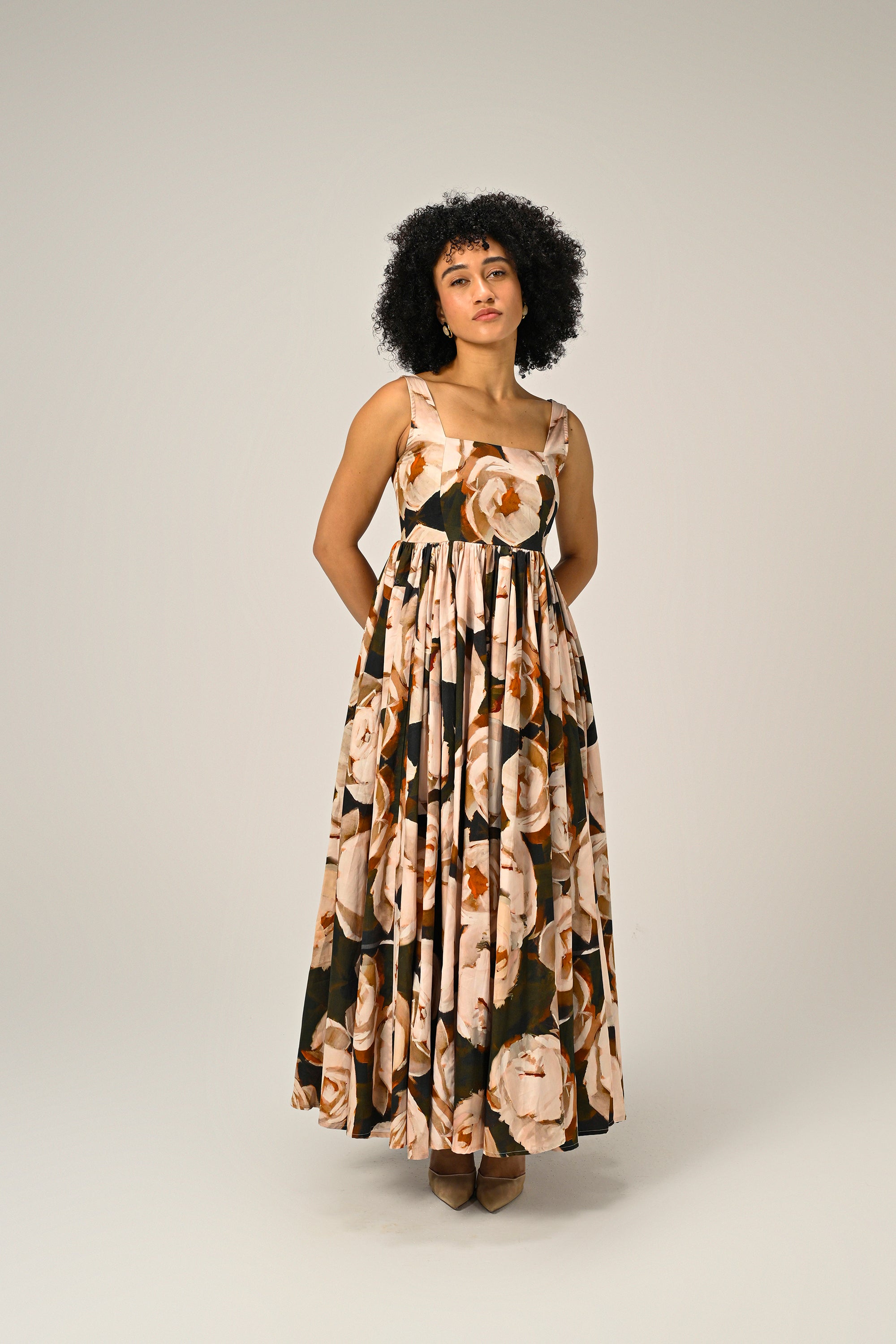 Blush Dusk Full-Flare Maxi Dress