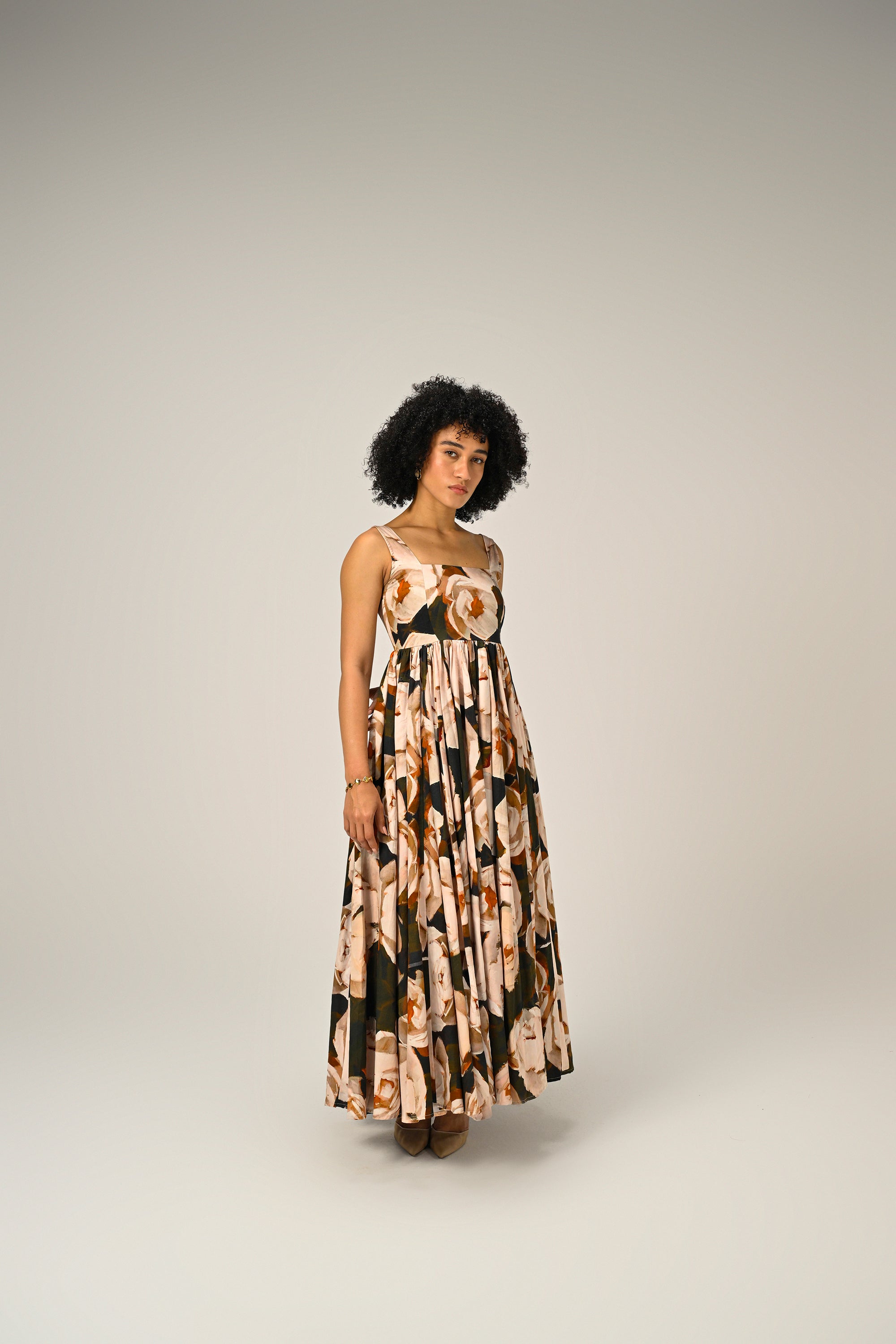 Blush Dusk Full-Flare Maxi Dress