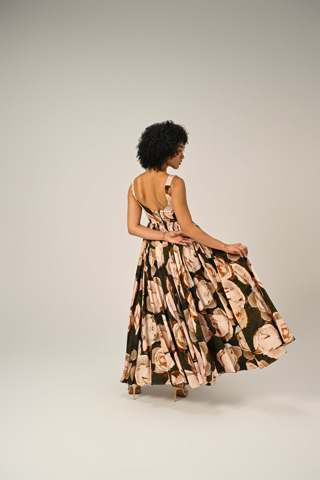 Blush Dusk Full-Flare Maxi Dress