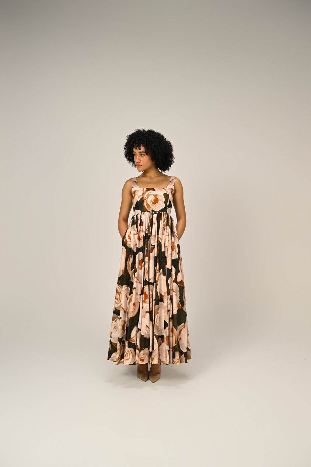 Blush Dusk Full-Flare Maxi Dress