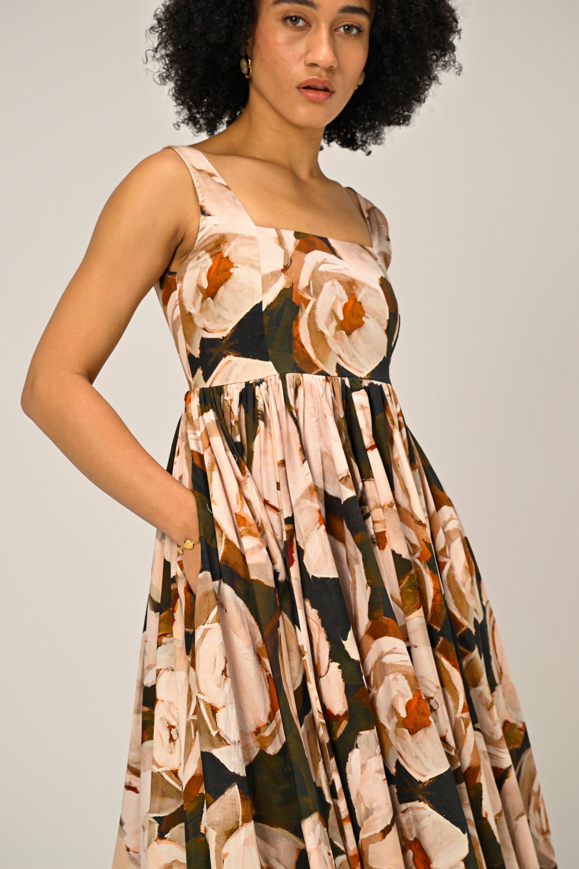 Blush Dusk Full-Flare Maxi Dress
