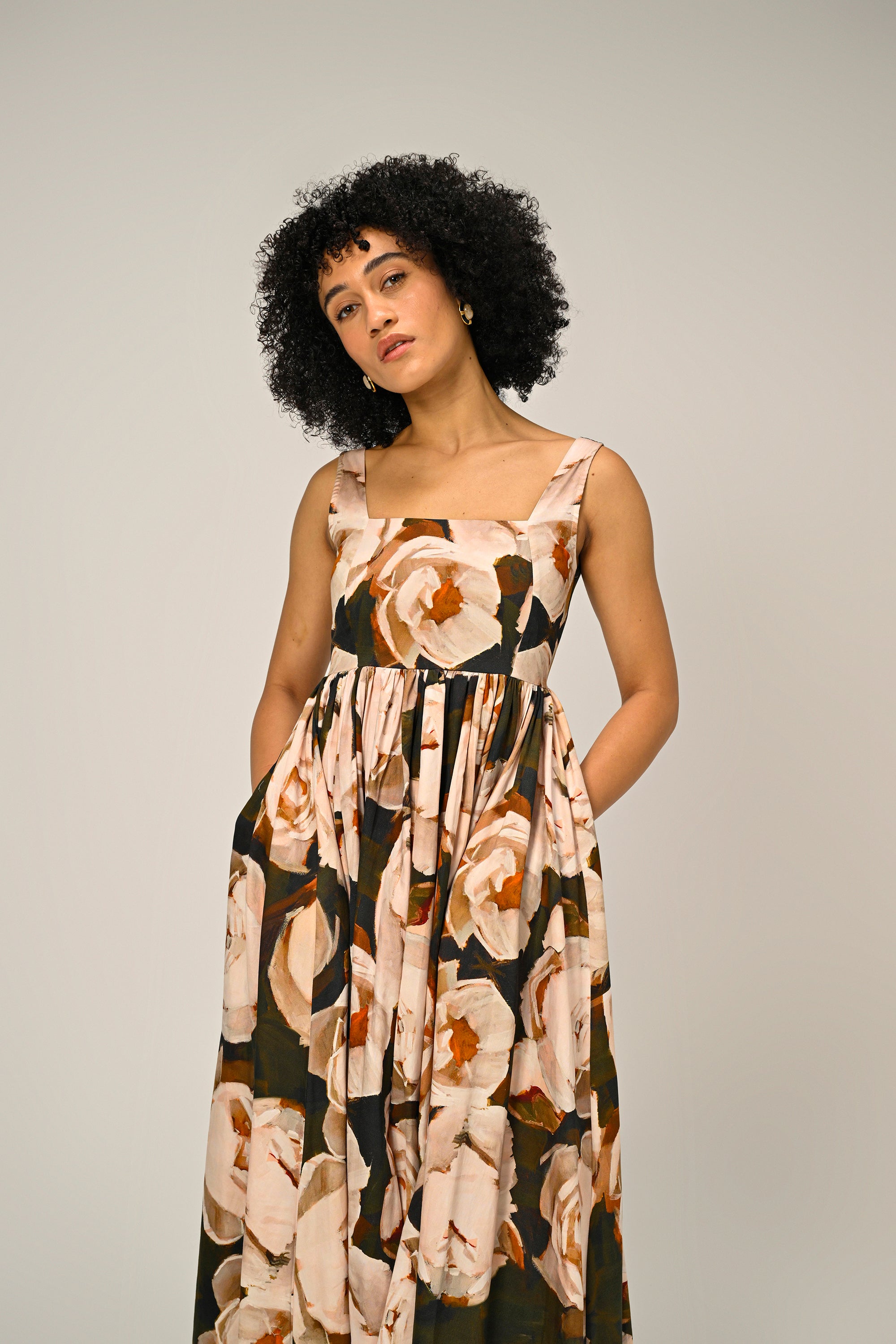 Blush Dusk Full-Flare Maxi Dress