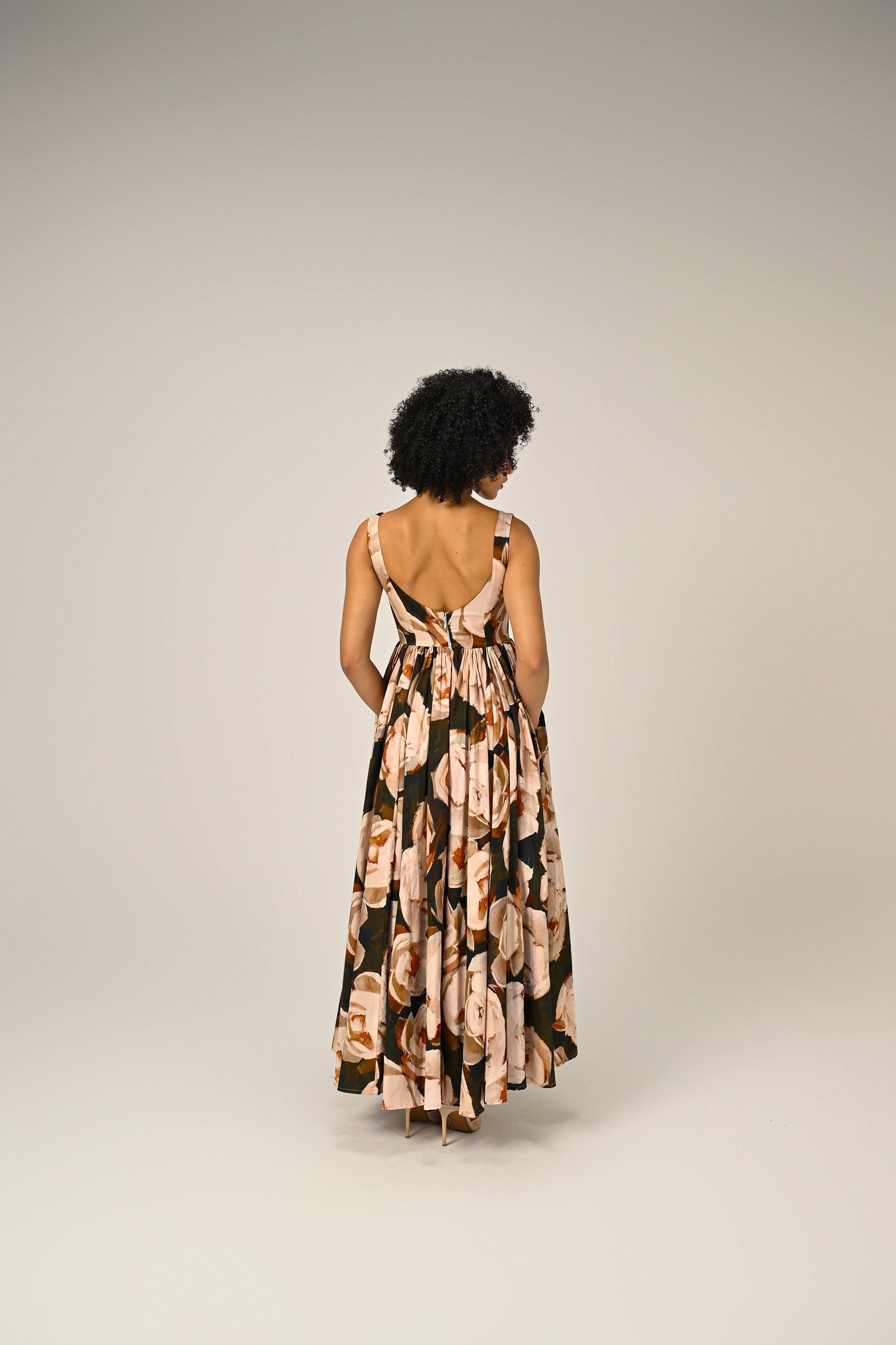 Blush Dusk Full-Flare Maxi Dress