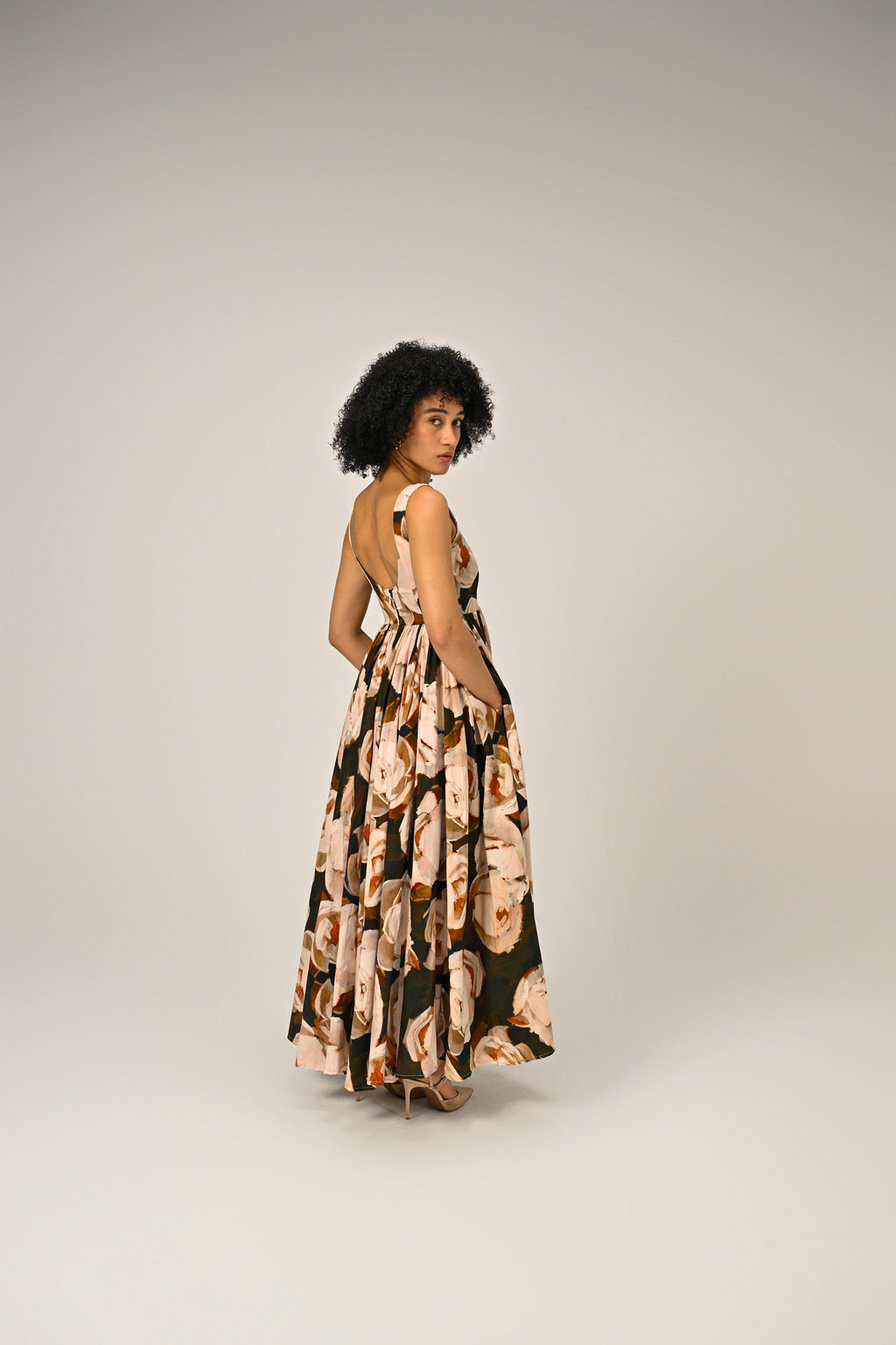 Blush Dusk Full-Flare Maxi Dress