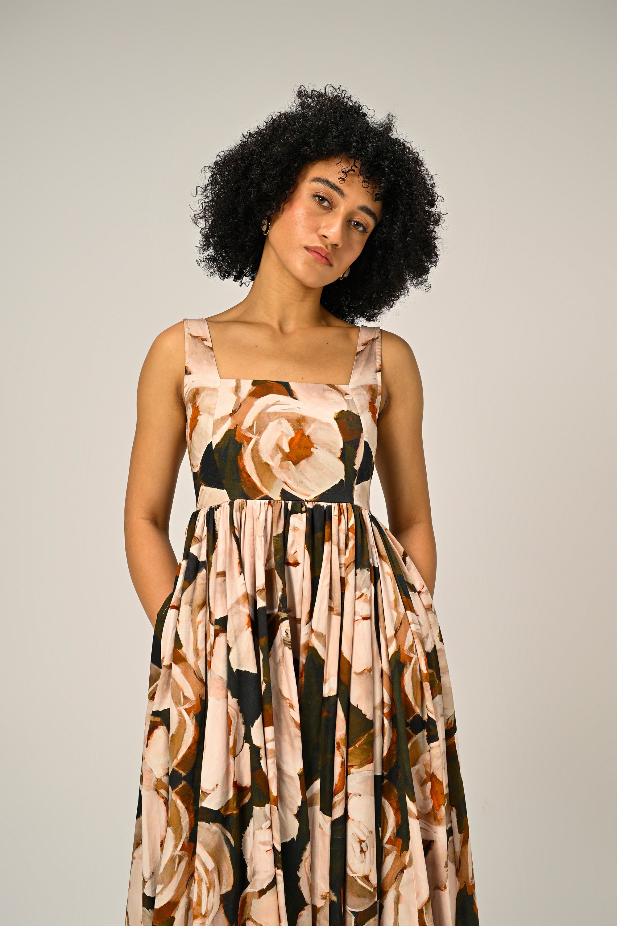 Blush Dusk Full-Flare Maxi Dress