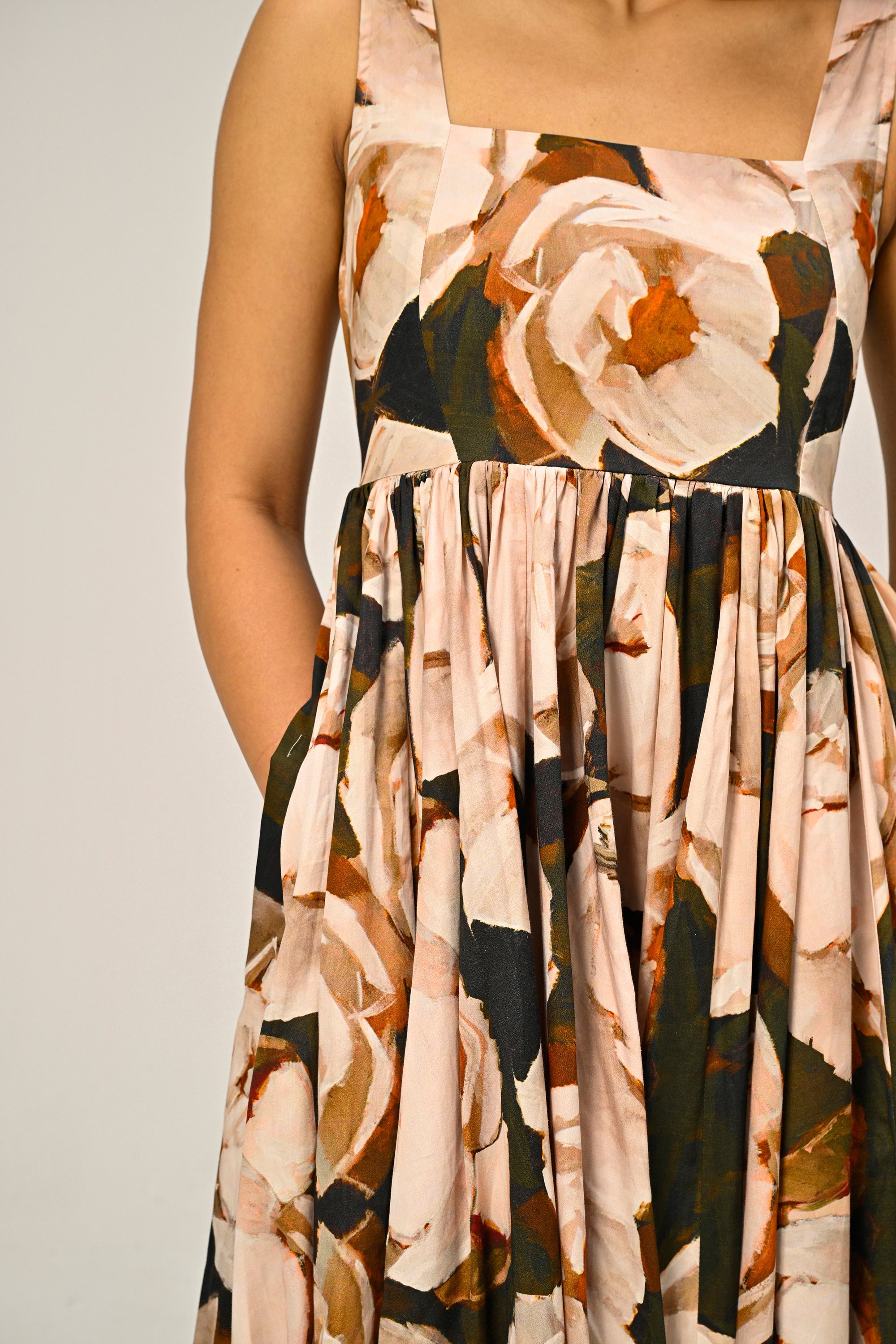 Blush Dusk Full-Flare Maxi Dress
