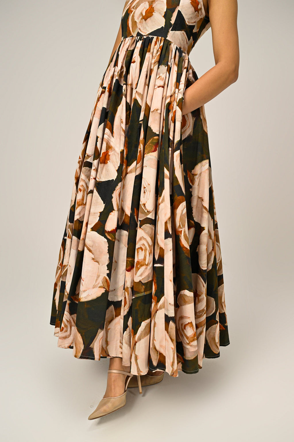 Blush Dusk Full-Flare Maxi Dress