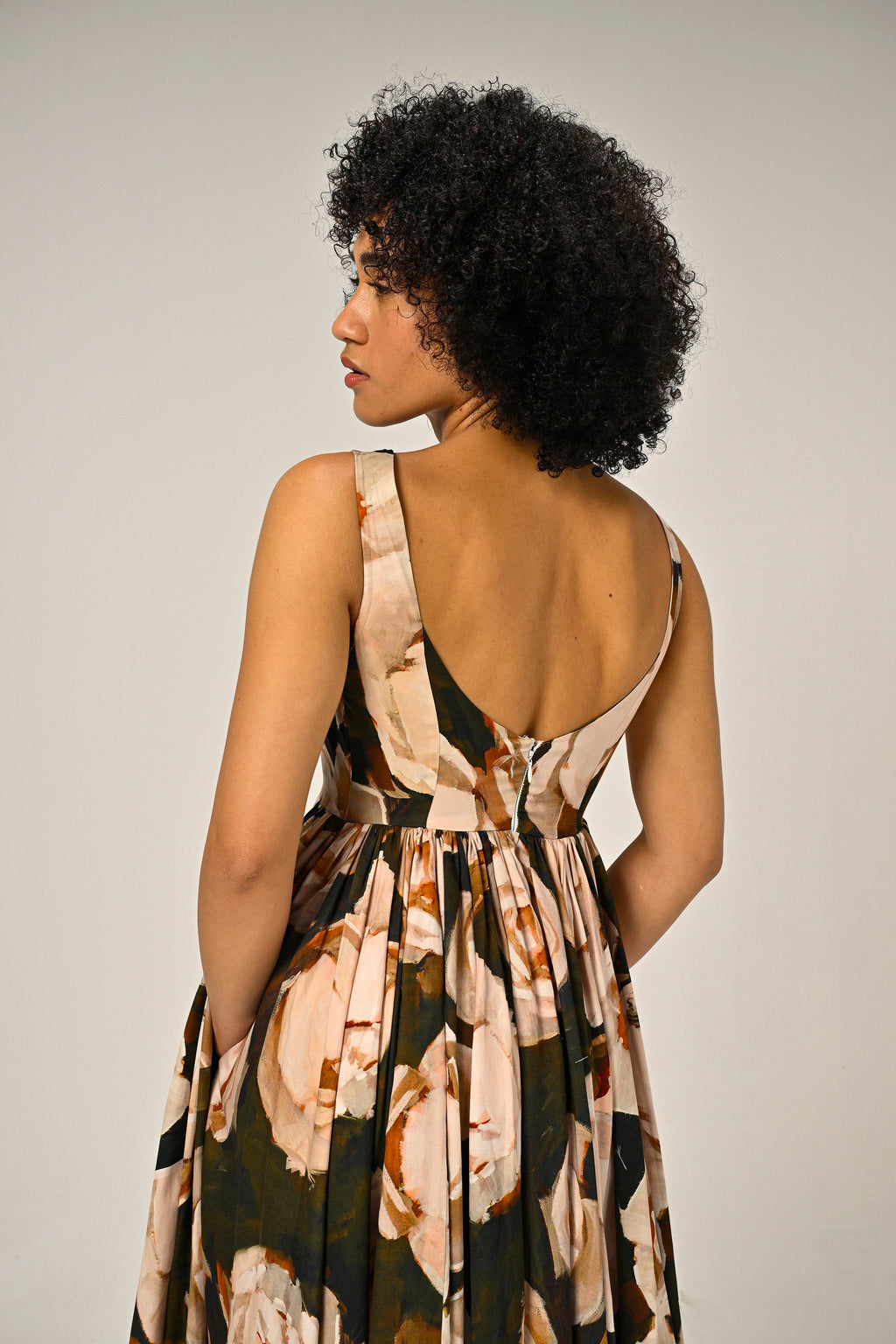 Blush Dusk Full-Flare Maxi Dress